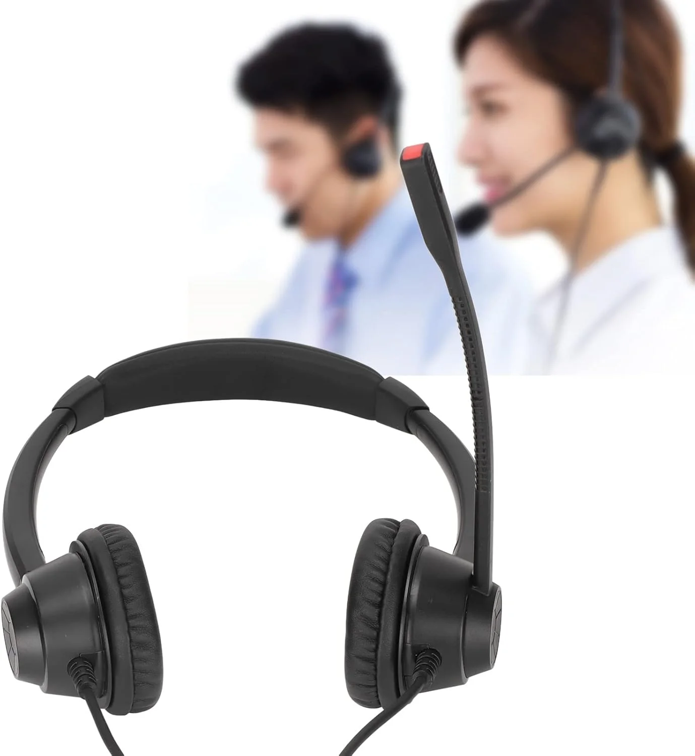 هدست تلفن دو گوشی RJ9، هدست تلفن با کابل بلند و استفاده راحت برای خدمات مشتری و بازاریابی تلفنی