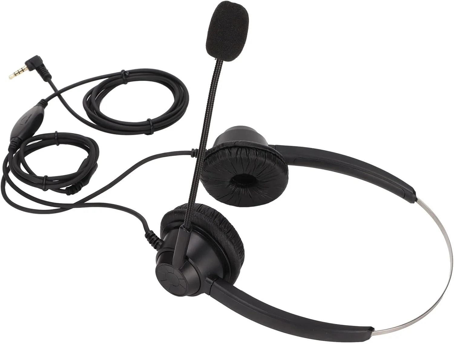 هدست تجاری، هدست دو گوشی تجاری 3.5 میلی متری H360D‑3.5VA با میکروفون و کنترل صدا