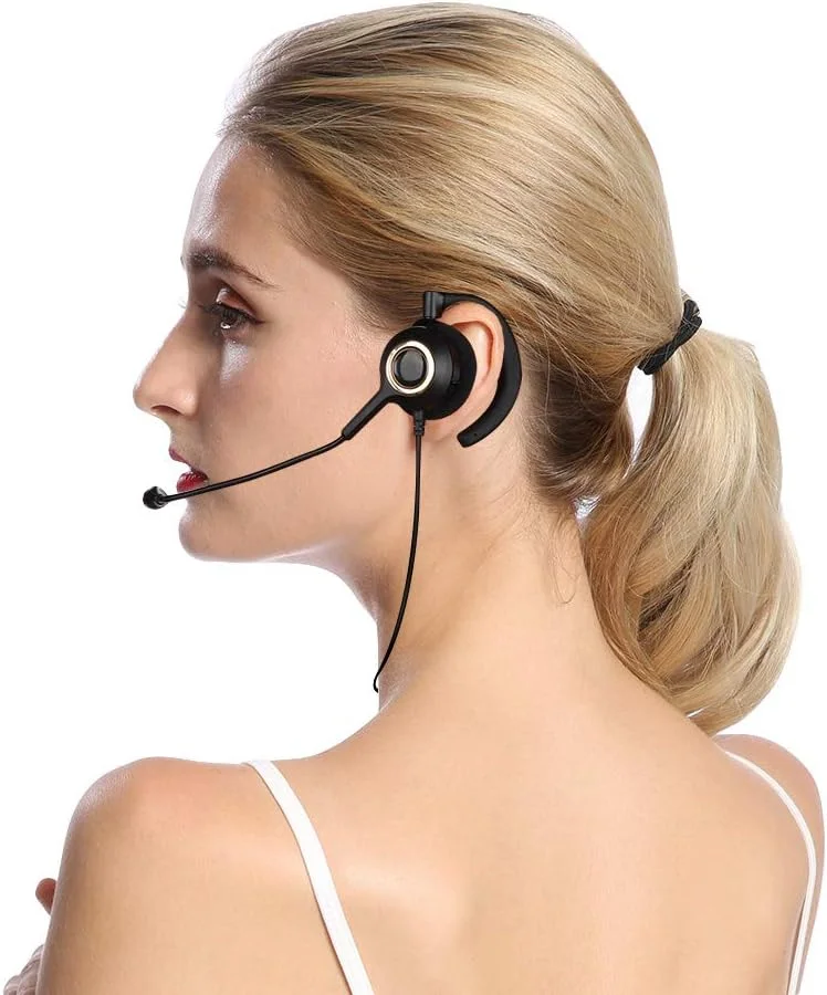 هدست مرکز تماس H1000 RJ9 با قابلیت حذف نویز، هدست تلفن راحت، سازگار با اکثر تلفن های مرکز تماس (بدون آداپتور)