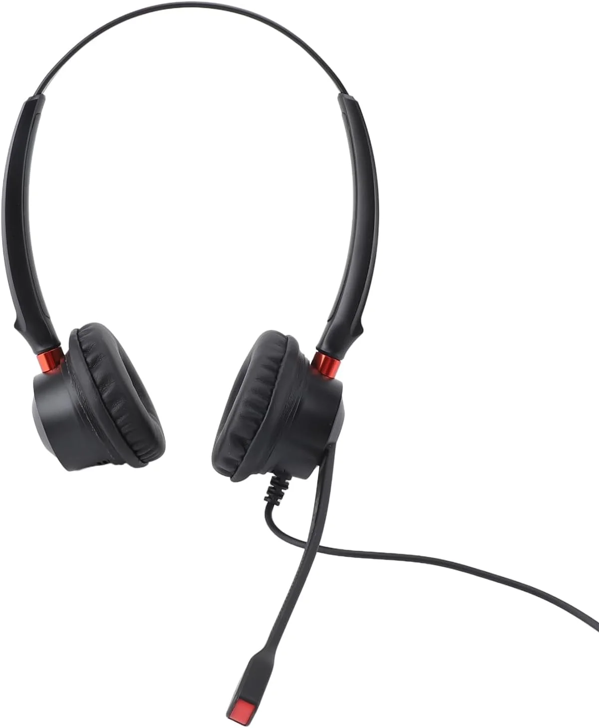 هدست با میکروفون حذف نویز، هدست برای کار، پشتیبانی دو گوش USB به USB C اتصال 3.5 میلی‌متری هدست VoIP تلفن ثابت برای رایانه شخصی لپ تاپ تبلت مشکی