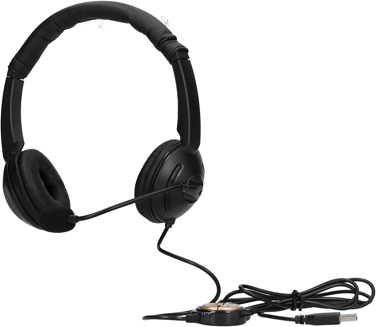 هدست ارتباطی، هدست تلفن USB با هدبند نرم، هدفون دیجیتال سیمی با میکروفون برای وبینار تجاری مرکز تماس