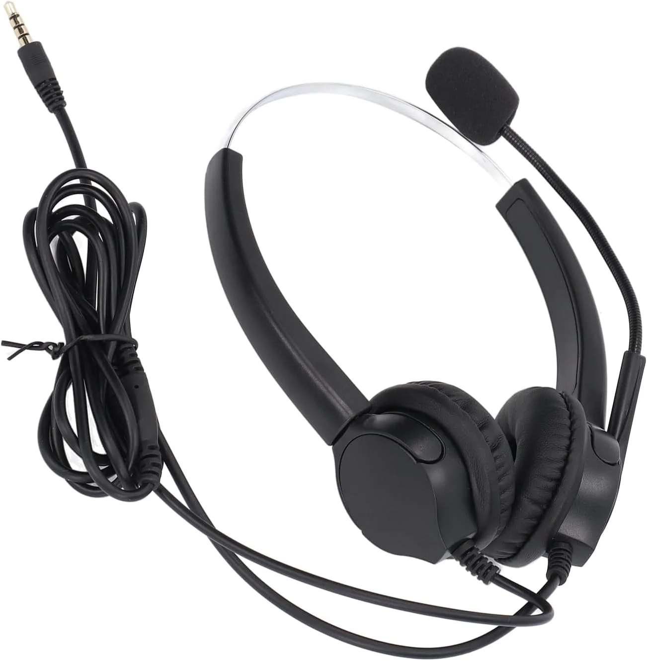 هدست مرکز تماس با میکروفون حذف نویز، هدست کامپیوتر USB برای خدمات مشتریان بازاریابی تلفنی، هدبند و بوم چرخشی 330 درجه