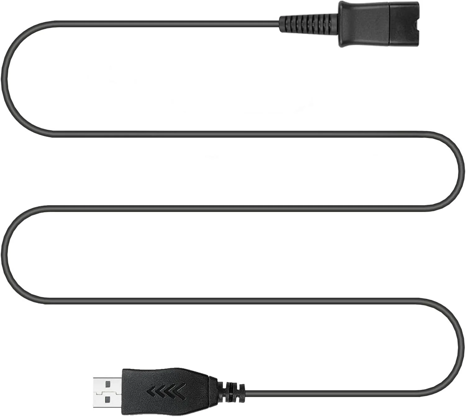 کابل آداپتور هدست QD به USB، کانکتور QD به سیم دوشاخه USB-A برای هدست سیمی با قطع سریع پلنترونیکس سازگار با کامپیوتر، لپ تاپ، رایانه شخصی، دسکتاپ، مک، UC، اسکایپ، Lync، سافت فون، ویندوز، لینوکس