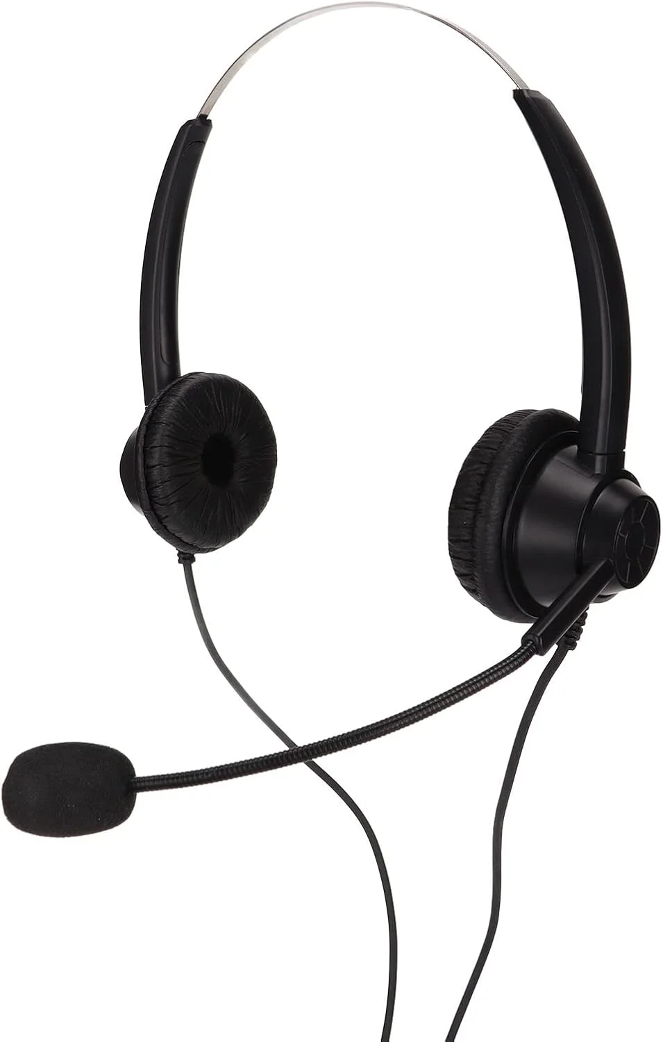 هدست خدمات مشتری، هدست مرکز تماس با دوشاخه RJ9 با قابلیت حذف نویز، هدفون تلفن سیمی دو گوش، هدست تلفن هندزفری با میکروفون برای تلفن های VOIP