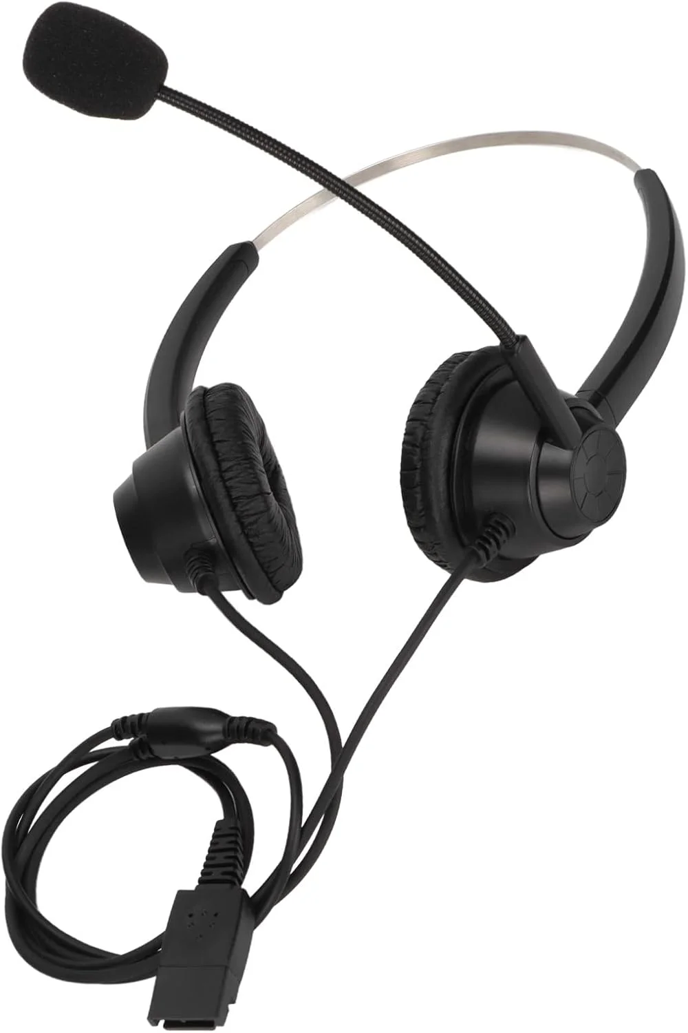 هدفون تجاری VELATEMOR، گوشی اپراتور با کاهش نویز، هدست خدمات مشتری دو گوش، میکروفون HD داخلی، اتصال و پخش، برای مرکز تماس