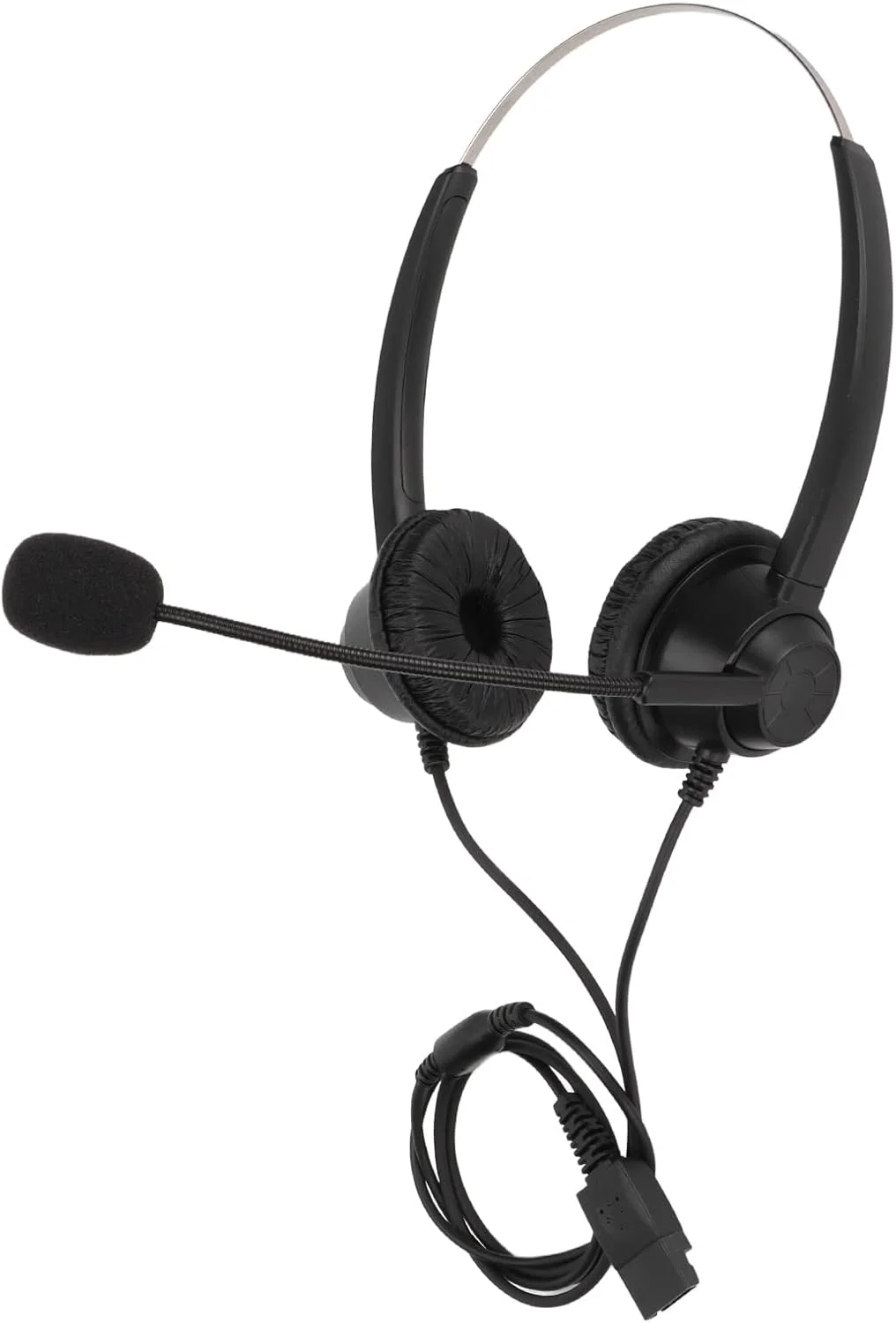 هدفون تجاری VELATEMOR، گوشی اپراتور با کاهش نویز، هدست خدمات مشتری دو گوش، میکروفون HD داخلی، اتصال و پخش، برای مرکز تماس