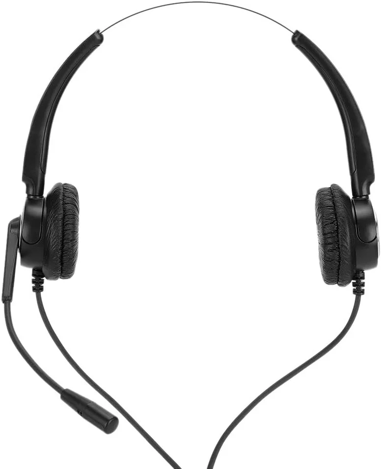 هدست کامپیوتر USB مدل VELATEMOR 510D با میکروفون کاهش نویز، هدست اپراتور تلفن، هدبند قابل تنظیم، هدفون ارتباطی راحت با بالشتک نرم گوشی برای مرکز تماس و منزل