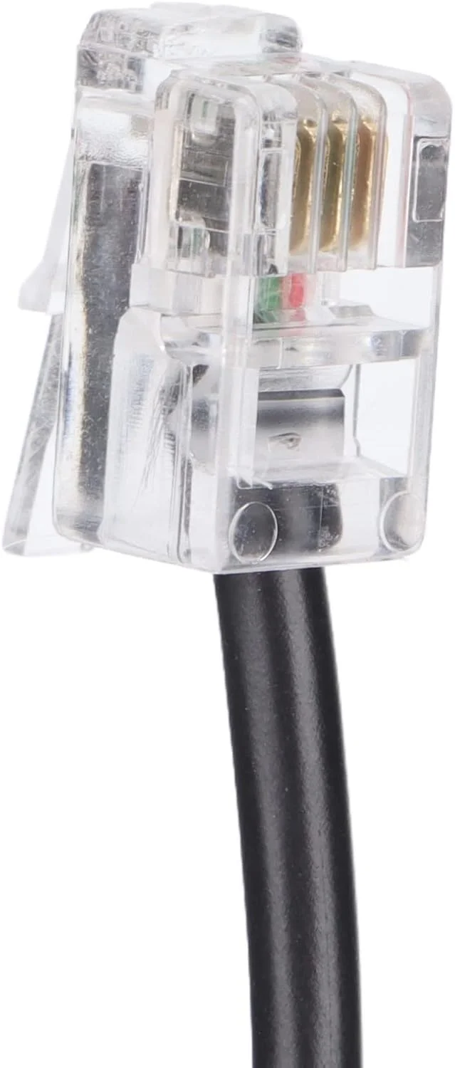 هدست تلفن GLOGLOW RJ9 با حذف نویز و میکروفون قابل تنظیم برای مرکز تماس، میکروفون انعطاف پذیر برای کارمندان تلفن، مشکی