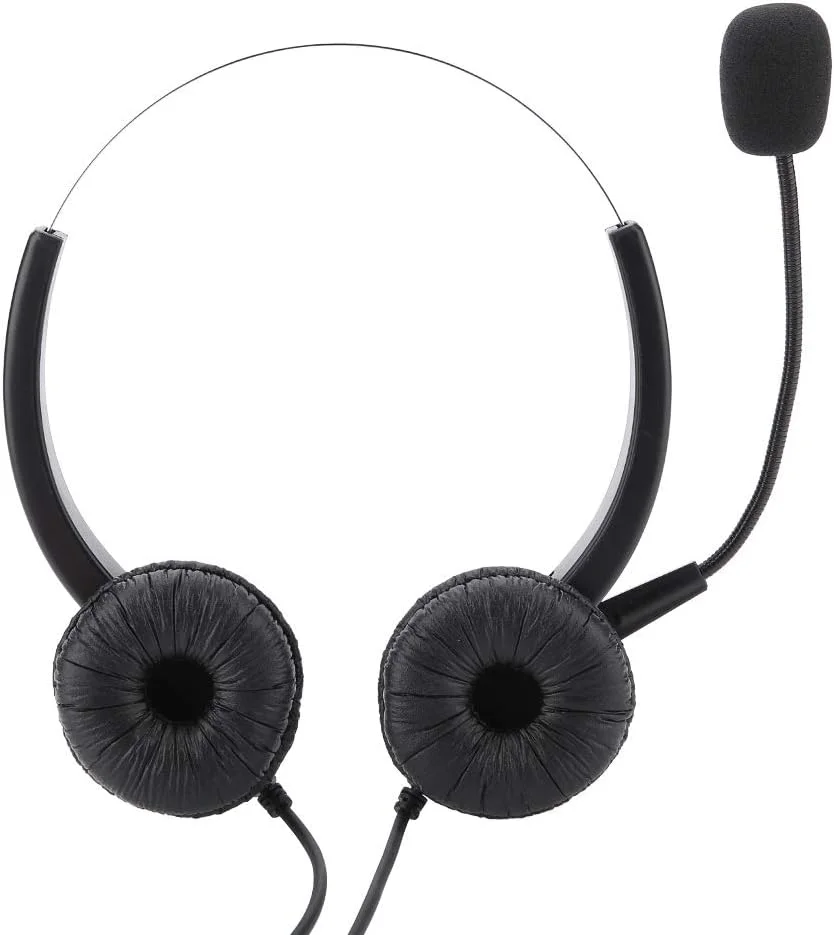 هدست تلفن بی سیم، هدست مرکز تماس RJ9، هدفون مرکز تماس با قابلیت حذف نویز، با پوشش راحت، بسیار بادوام، سازگاری جهانی