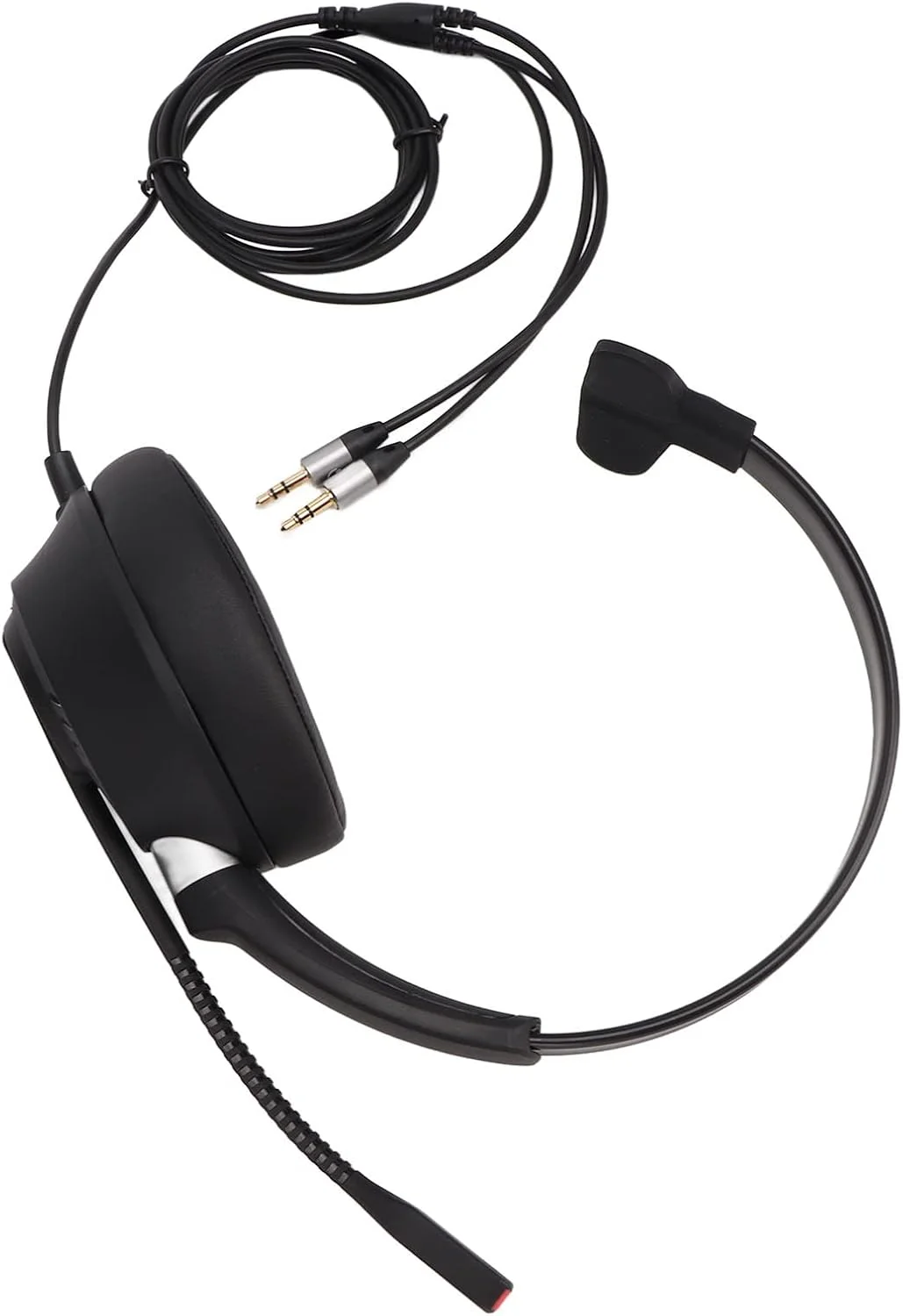 هدست 3.5 میلیمتری Denash، هدفون تک گوش انعطافپذیر با حساسیت بالا و حذف نویز ENC، راحت برای کامپیوتر هدست 3.5 میلیمتری Denash، هدفون تک گوش انعطافپذیر با حساسیت بالا و حذف نویز ENC، راحت برای کامپیوتر