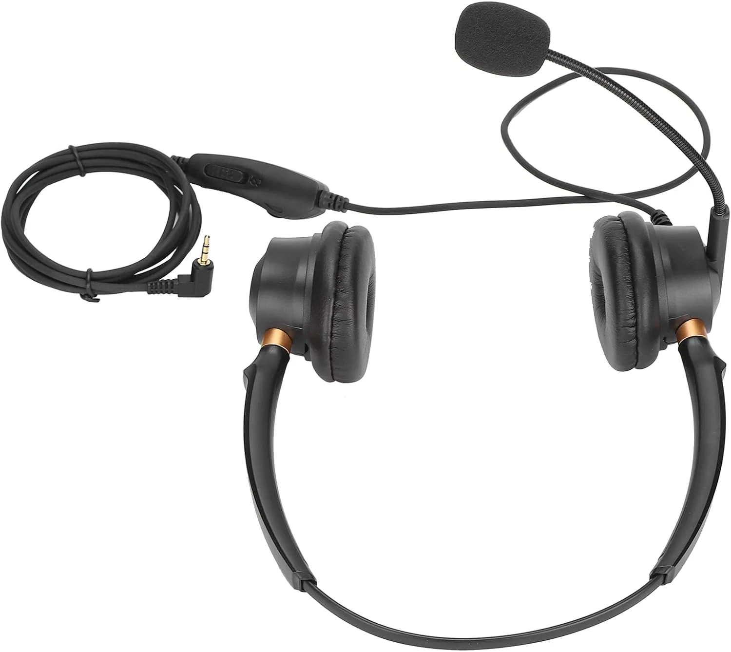 هدست تلفن 2.5 میلی‌متری، هدست خدمات مشتری 2.5 میلی‌متری با قابلیت تنظیم صدا و بی‌صدا کردن میکروفون برای تلفن ثابت یا تلفن بی‌سیم دکت