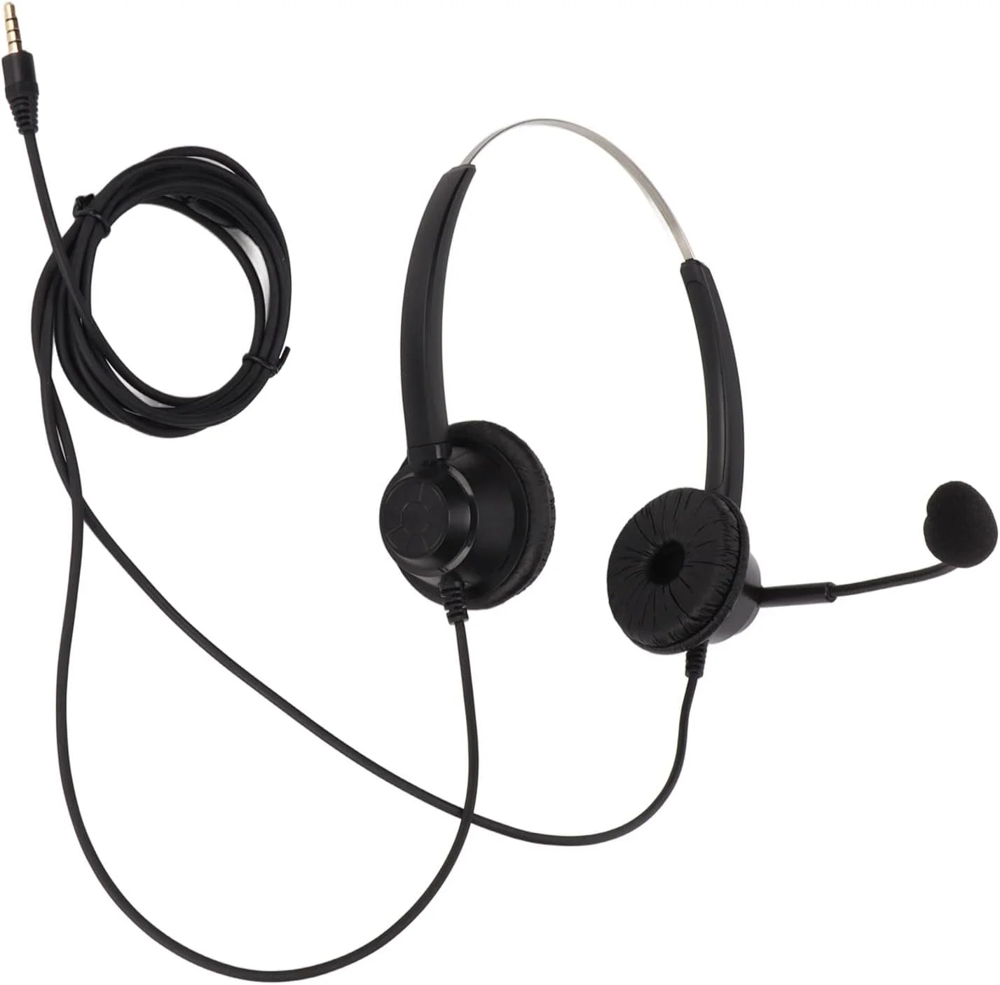 هدست تلفن Elprico، هدفون 3.5 میلی متری با سر صاف، هدست حذف نویز برای خدمات مشتری، با میکروفون برای تلفن های VoIP، مرکز تماس