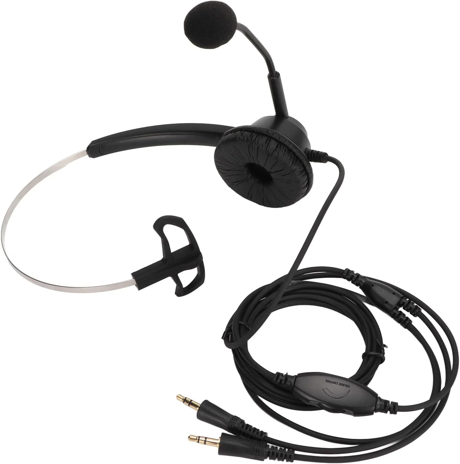 هدست تجاری کامپیوتر 3.5 میلی متری، هدفون تلفن همراه، هدفون تک گوش با عملکرد کنترل صدا، مناسب برای وبینار، کلاس درس، خانه