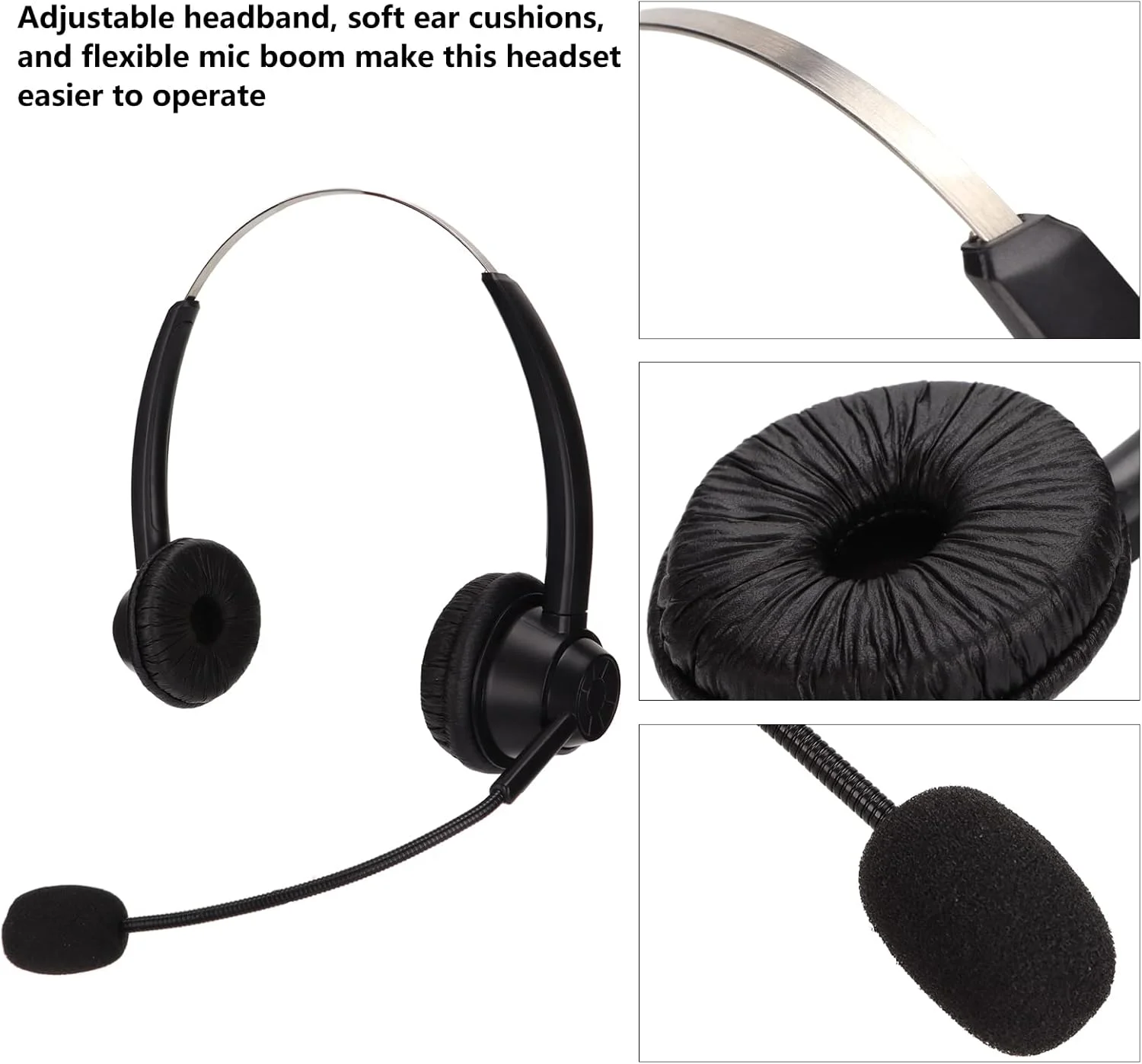 هدست تجاری، هدست سیمی USB، 3.5 میلیمتری USB با قابلیت تنظیم صدا و قطع صدای میکروفون و صدا هدست تجاری، هدست سیمی USB، 3.5 میلیمتری USB با قابلیت تنظیم صدا و قطع صدای میکروفون و صدا