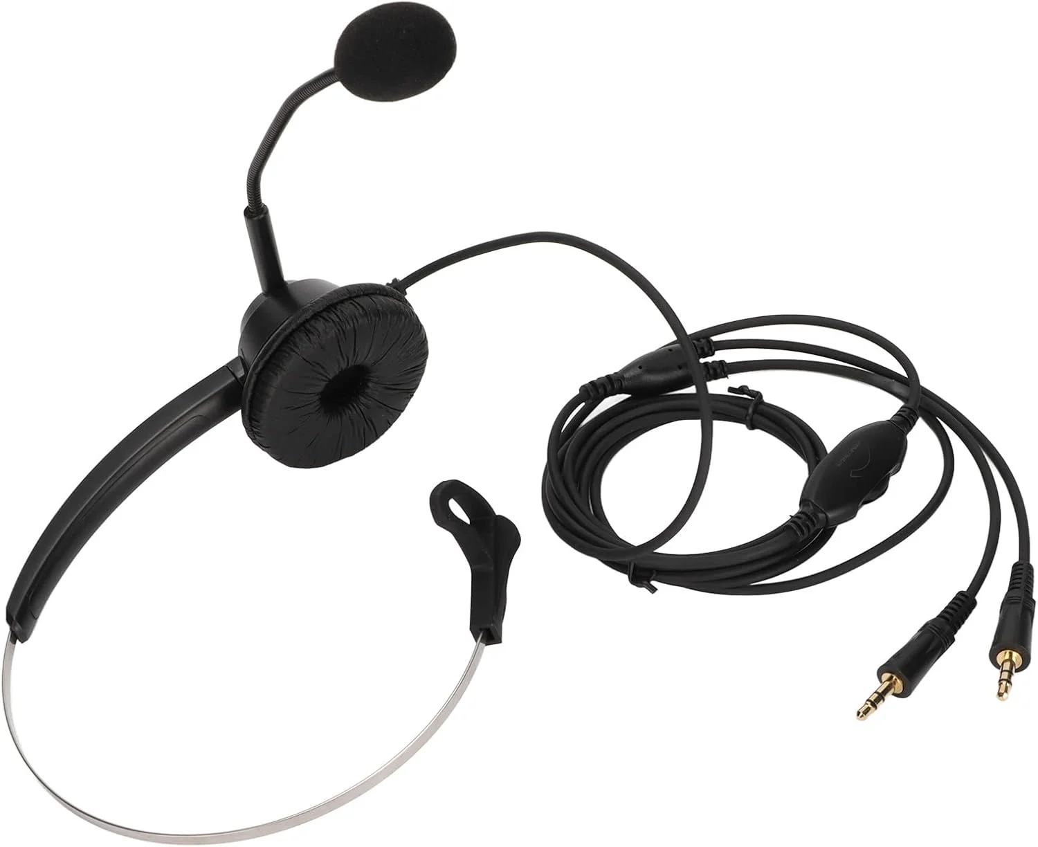 هدست تجاری کامپیوتر 3.5 میلی متری، هدفون تلفن همراه، هدفون تک گوش با عملکرد کنترل صدا، مناسب برای وبینار، کلاس درس، خانه