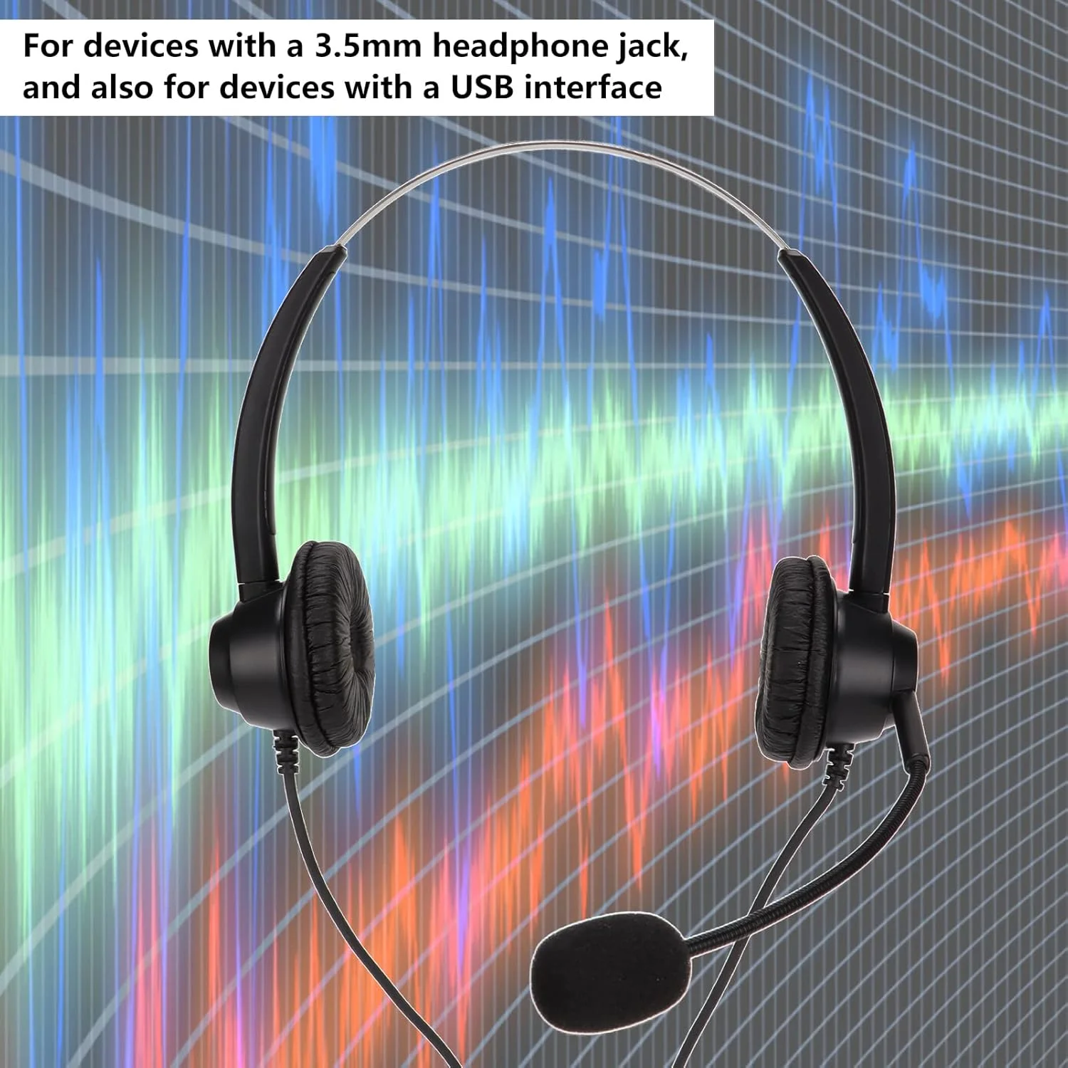 هدست تجاری، هدست سیمی USB، 3.5 میلیمتری USB با قابلیت تنظیم صدا و قطع صدای میکروفون و صدا هدست تجاری، هدست سیمی USB، 3.5 میلیمتری USB با قابلیت تنظیم صدا و قطع صدای میکروفون و صدا
