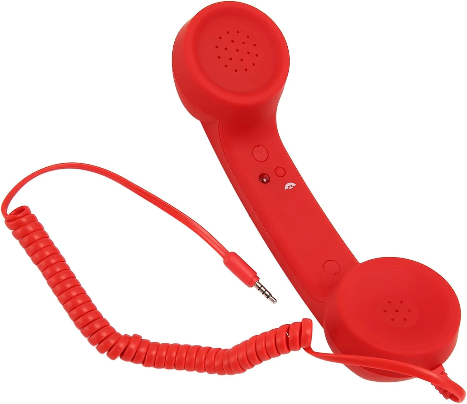 گوشی تلفن رترو Phefop - گوشی موبایل با سیم مقاوم در برابر تشعشع با کنترل صدا و میزان صدا برای همه تلفن های هوشمند (قرمز) گوشی تلفن رترو Phefop - گوشی موبایل با سیم مقاوم در برابر تشعشع با کنترل صدا و میزان صدا برای همه تلفن های هوشمند (قرمز)