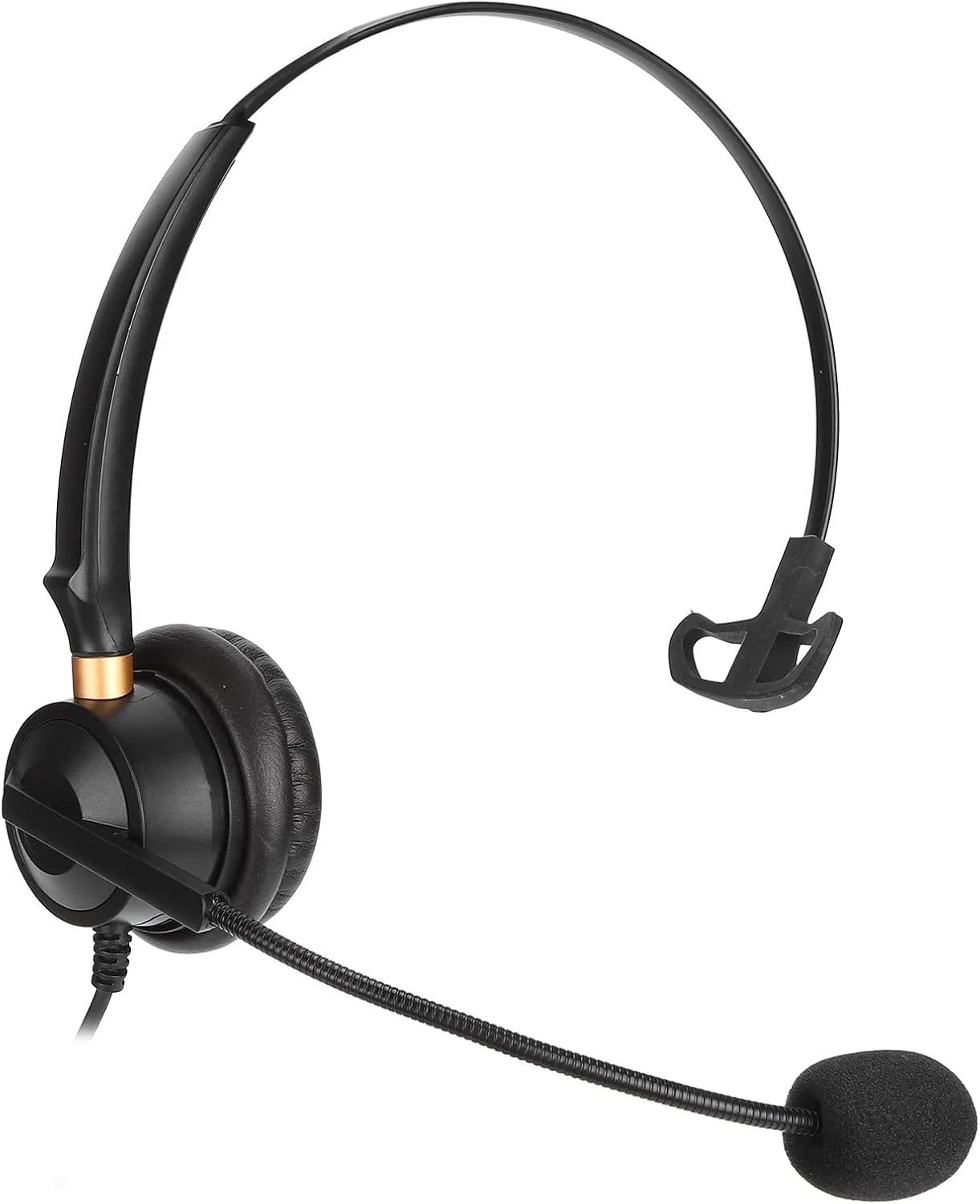 هدست تلفن ثابت OVAQUIXI 2.5mm مدل H600-2.5 با میکروفون کاهش نویز، هدفون تک گوش سبک وزن مناسب خدمات مشتریان و مراکز تماس