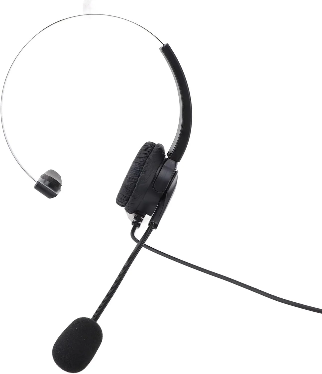 هدست تلفن XUMIUZIY با میکروفون حذف نویز، تنظیم صدا، آداپتور USB C به USB، هدست تک گوش با قطع میکروفون، پاسخ، پایان، مکث، برای مرکز تماس، مشتری