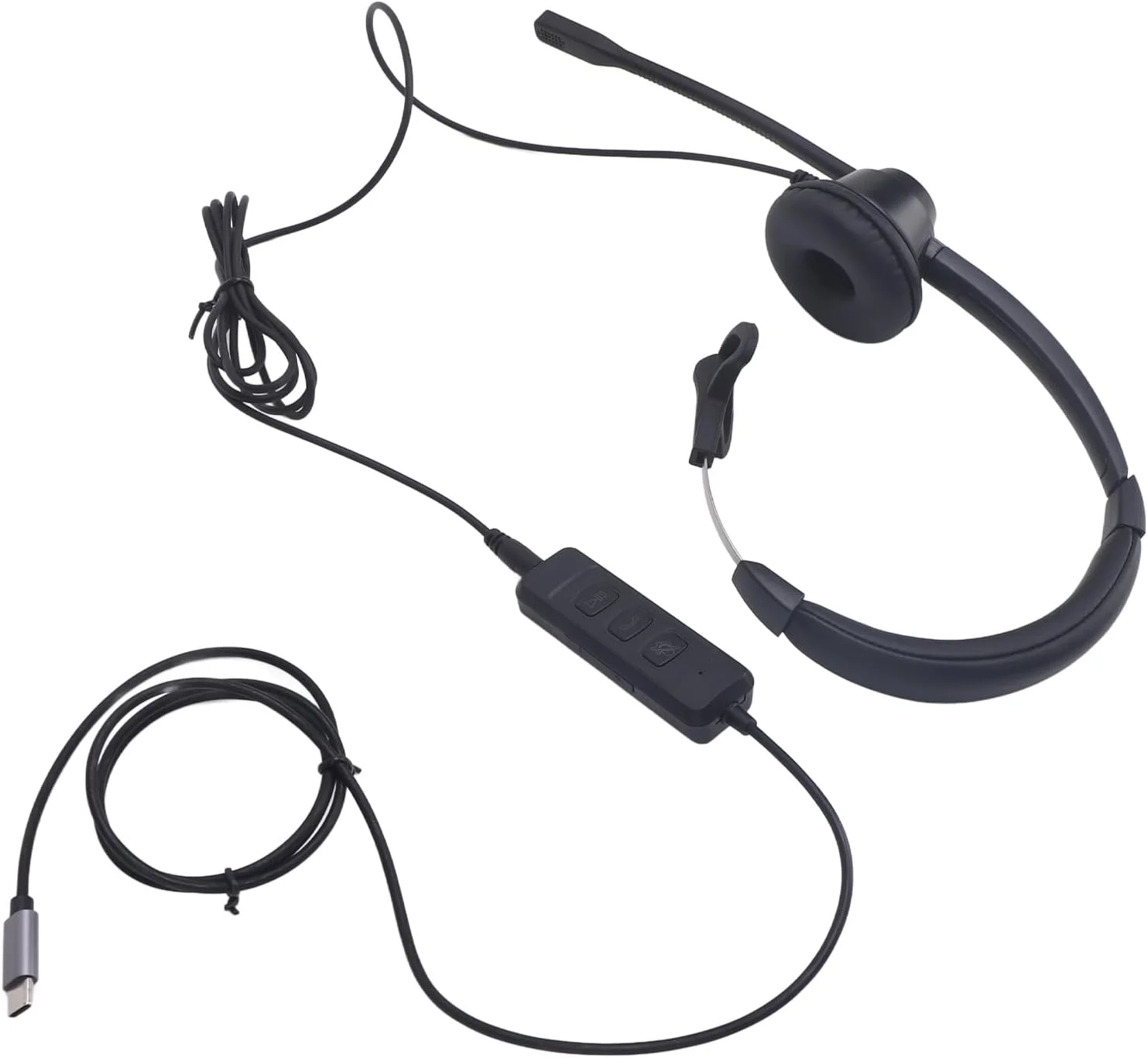 هدست مرکز تماس POENVFPO با طراحی حذف نویز راحت برای تلفن، هدفون تک گوش قابل تنظیم برای کسب و کار، مشکی هدست مرکز تماس POENVFPO با طراحی حذف نویز راحت برای تلفن، هدفون تک گوش قابل تنظیم برای کسب و کار، مشکی