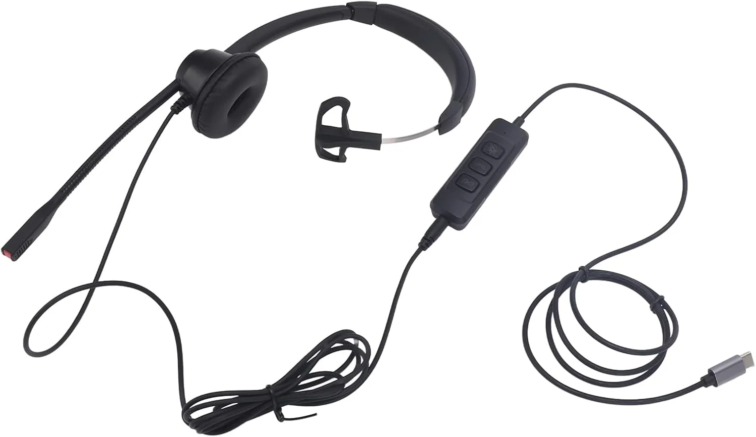 هدست مرکز تماس POENVFPO با طراحی حذف نویز راحت برای تلفن، هدفون تک گوش قابل تنظیم برای کسب و کار، مشکی هدست مرکز تماس POENVFPO با طراحی حذف نویز راحت برای تلفن، هدفون تک گوش قابل تنظیم برای کسب و کار، مشکی