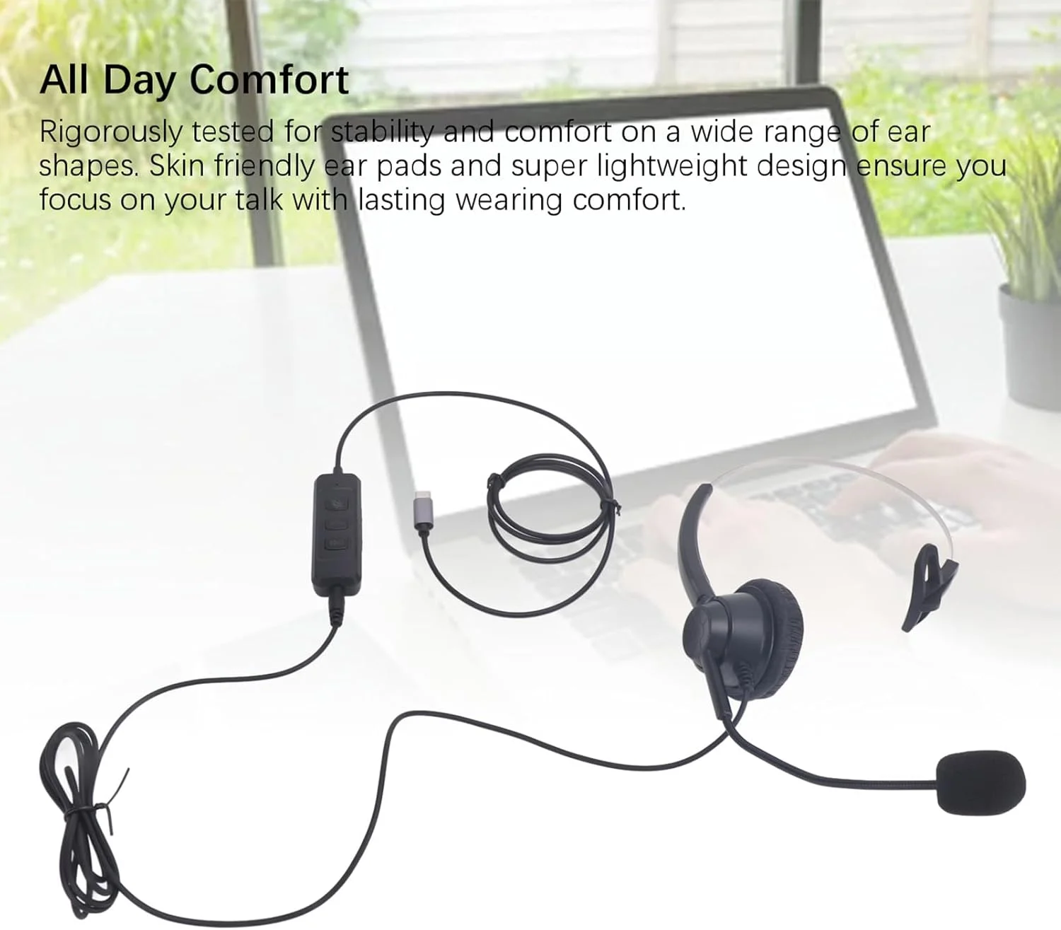 هدست تلفن، میکروفون حذف نویز، تنظیم صدا، طراحی راحت، سیم بلند، مناسب برای استفاده خانگی هدست تلفن، میکروفون حذف نویز، تنظیم صدا، طراحی راحت، سیم بلند، مناسب برای استفاده خانگی