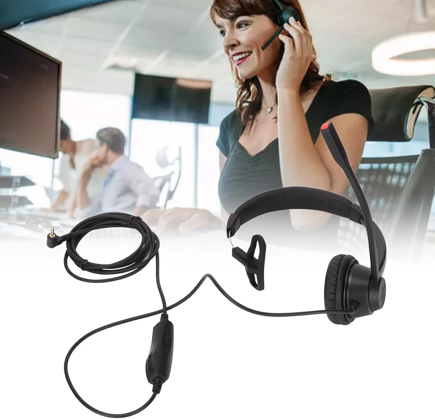 هدفون شرکت Phefop مدل Precise 2.5 میلیمتری با میکروفون حذف نویز برای ارتباط واضح در محیطهای پر سر و صدا برای مراکز تماس و بازاریابی تلفنی مشکی هدفون شرکت Phefop مدل Precise 2.5 میلیمتری با میکروفون حذف نویز برای ارتباط واضح در محیطهای پر سر و صدا برای مراکز تماس و بازاریابی تلفنی مشکی