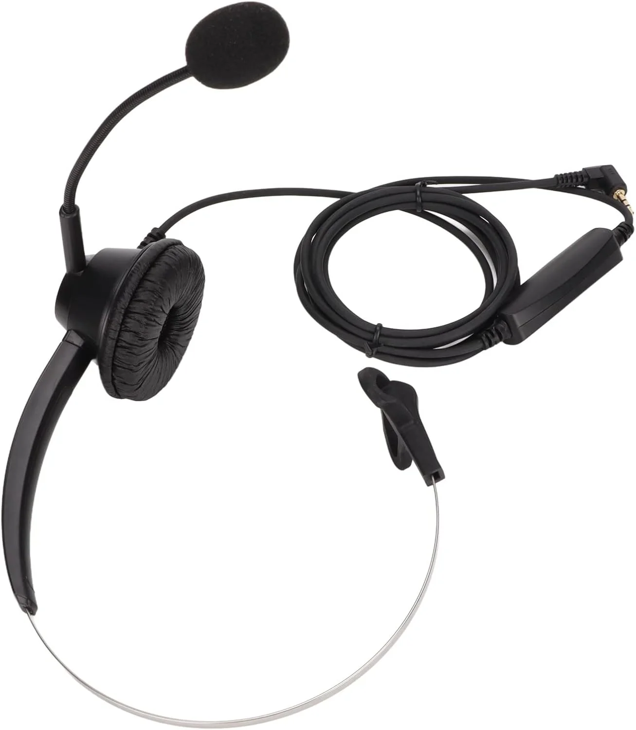 هدست تجاری RIZGHWOY H360‑2.5MV برای دستگاه های دارای پورت 2.5 میلی متری، هدست یک طرفه با تنظیم صدا، مناسب برای تماس های کنفرانسی، راحتی طولانی مدت