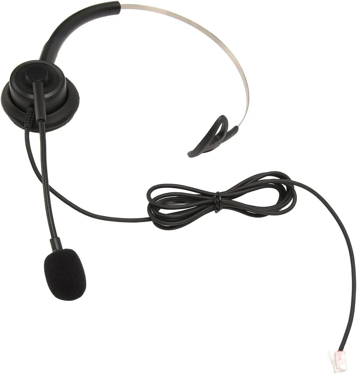 هدست تلفن تک گوش حرفه ای با قابلیت حذف نویز، هدست تلفن سیمی برای مرکز تماس و خدمات مشتری، مشکی هدست تلفن تک گوش حرفه ای با قابلیت حذف نویز، هدست تلفن سیمی برای مرکز تماس و خدمات مشتری، مشکی