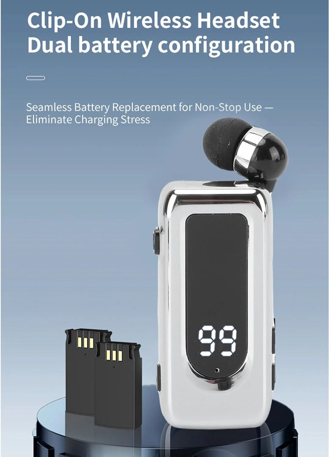 هدفون یقه ای بی سیم استریو جمع شونده Dpofirs با میکروفون ENC برای رانندگی تجاری، هدفون یقه ای 5.4 برای تماس های تلفن همراه (نقره ای) هدفون یقه ای بی سیم استریو جمع شونده Dpofirs با میکروفون ENC برای رانندگی تجاری، هدفون یقه ای 5.4 برای تماس های تلفن همراه (نقره ای)