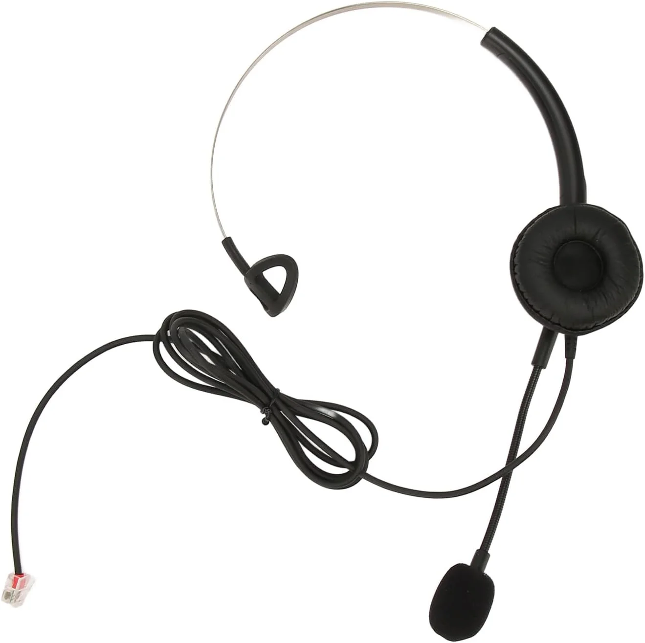 هدست تلفن تک گوش حرفه ای با قابلیت حذف نویز، هدست تلفن سیمی برای مرکز تماس و خدمات مشتری، مشکی هدست تلفن تک گوش حرفه ای با قابلیت حذف نویز، هدست تلفن سیمی برای مرکز تماس و خدمات مشتری، مشکی