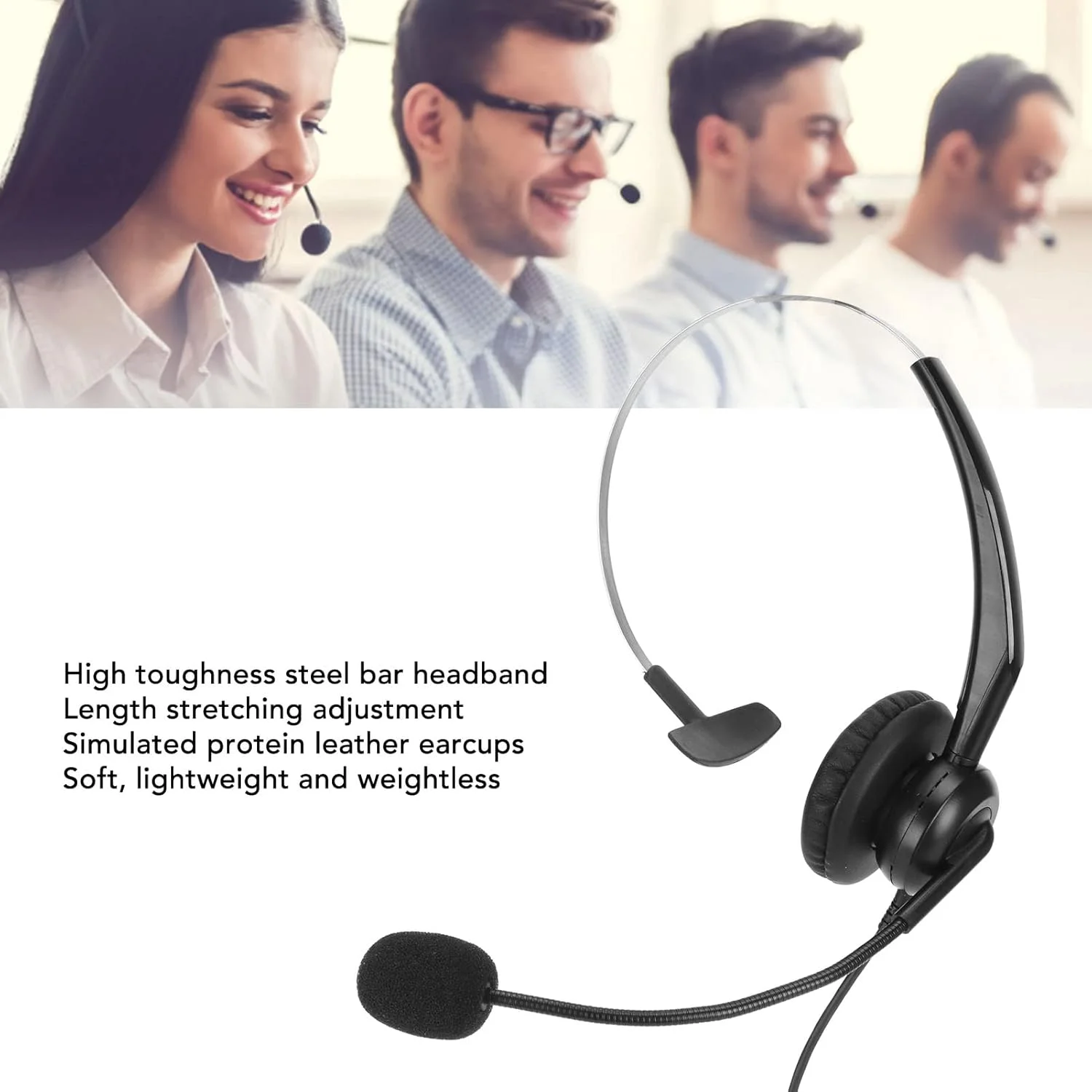 هدست تک گوش گوشیدا مدل VF31، هدست سیمی تجاری با میکروفون حذف نویز برای مراکز تماس، چرخش 180 درجه، برای بازاریابی تلفنی (اتصال کریستالی) هدست تک گوش گوشیدا مدل VF31، هدست سیمی تجاری با میکروفون حذف نویز برای مراکز تماس، چرخش 180 درجه، برای بازاریابی تلفنی (اتصال کریستالی)