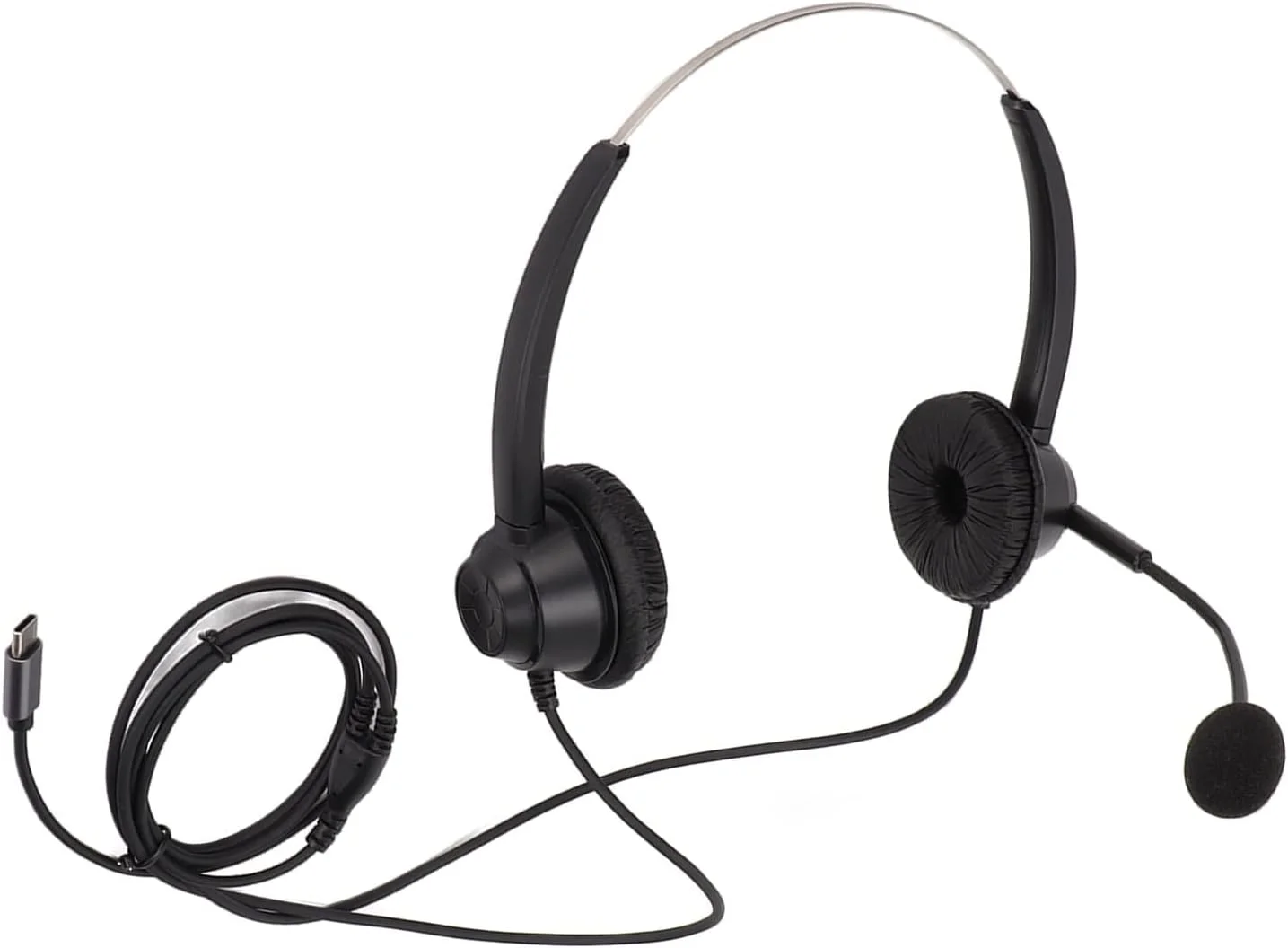هدست H360-TYPE-C، هدست خدمات مشتری دو گوشی با رابط TYPE-C، هدفون تلفن ثابت VoIP با میکروفون، مشکی هدست H360-TYPE-C، هدست خدمات مشتری دو گوشی با رابط TYPE-C، هدفون تلفن ثابت VoIP با میکروفون، مشکی