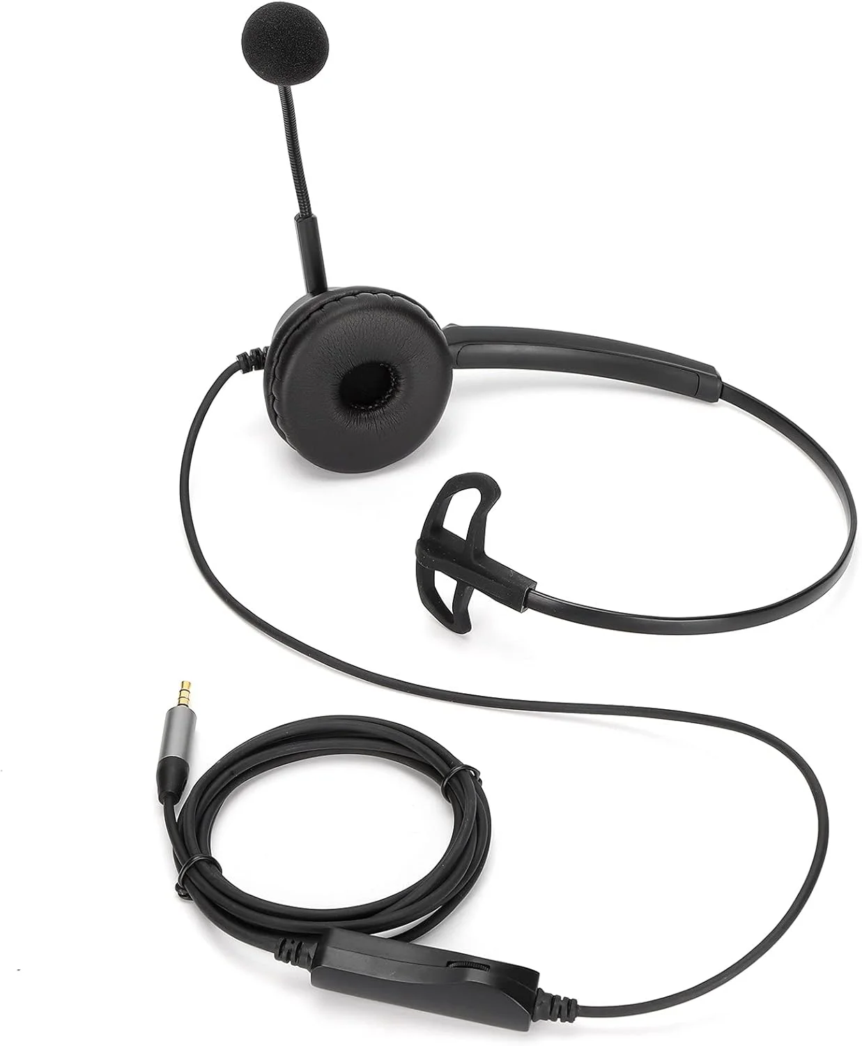 هدست تلفن GOWENIC با اتصال 3.5 میلیمتری برای تلفن رومیزی ثابت، تلفن همراه، لپتاپ، هدست تجاری با میکروفون برای مرکز تماس تلفن IP با کنترل صدا هدست تلفن GOWENIC با اتصال 3.5 میلیمتری برای تلفن رومیزی ثابت، تلفن همراه، لپتاپ، هدست تجاری با میکروفون برای مرکز تماس تلفن IP با کنترل صدا