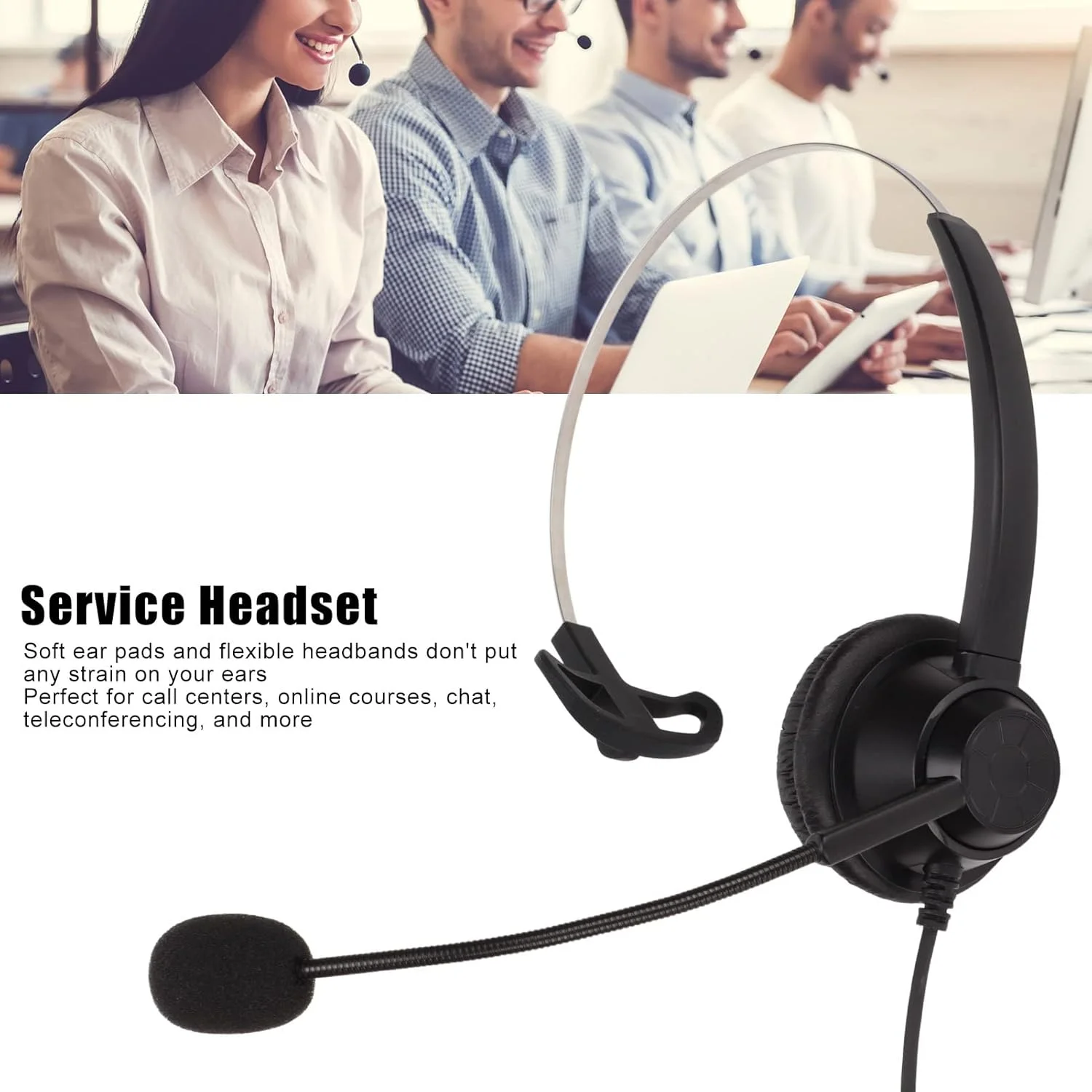 هدست مرکز تماس H360-TYPE-C، هدست خدمات رابط TYPE C میکروفون HD با قابلیت اتصال و پخش آسان، هدست تلفن حرفه ای با طراحی ارگونومیک، ایده آل برای مراکز تماس، دوره های آنلاین، چت هدست مرکز تماس H360-TYPE-C، هدست خدمات رابط TYPE C میکروفون HD با قابلیت اتصال و پخش آسان، هدست تلفن حرفه ای با طراحی ارگونومیک، ایده آل برای مراکز تماس، دوره های آنلاین، چت