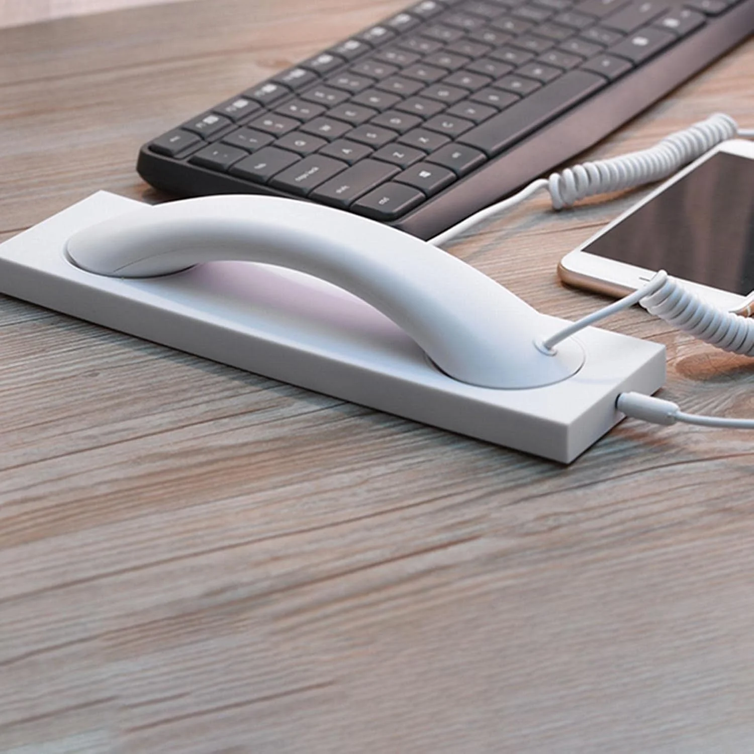 گوشی تلفن رترو، گوشی تلفن همراه برای تلفن های همراه اندروید، سفید گوشی تلفن رترو، گوشی تلفن همراه برای تلفن های همراه اندروید، سفید