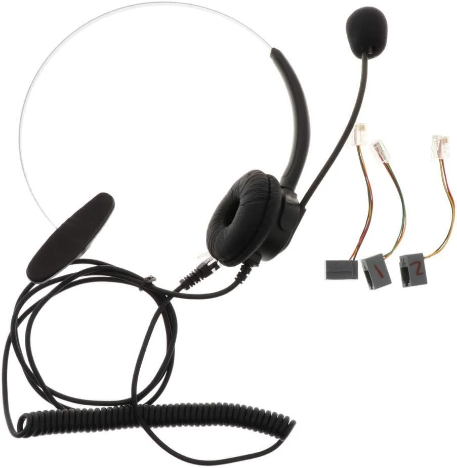 هدست تلفن تک گوشی با میکروفون و پورت RJ9 مناسب برای مراکز تماس و دفاتر