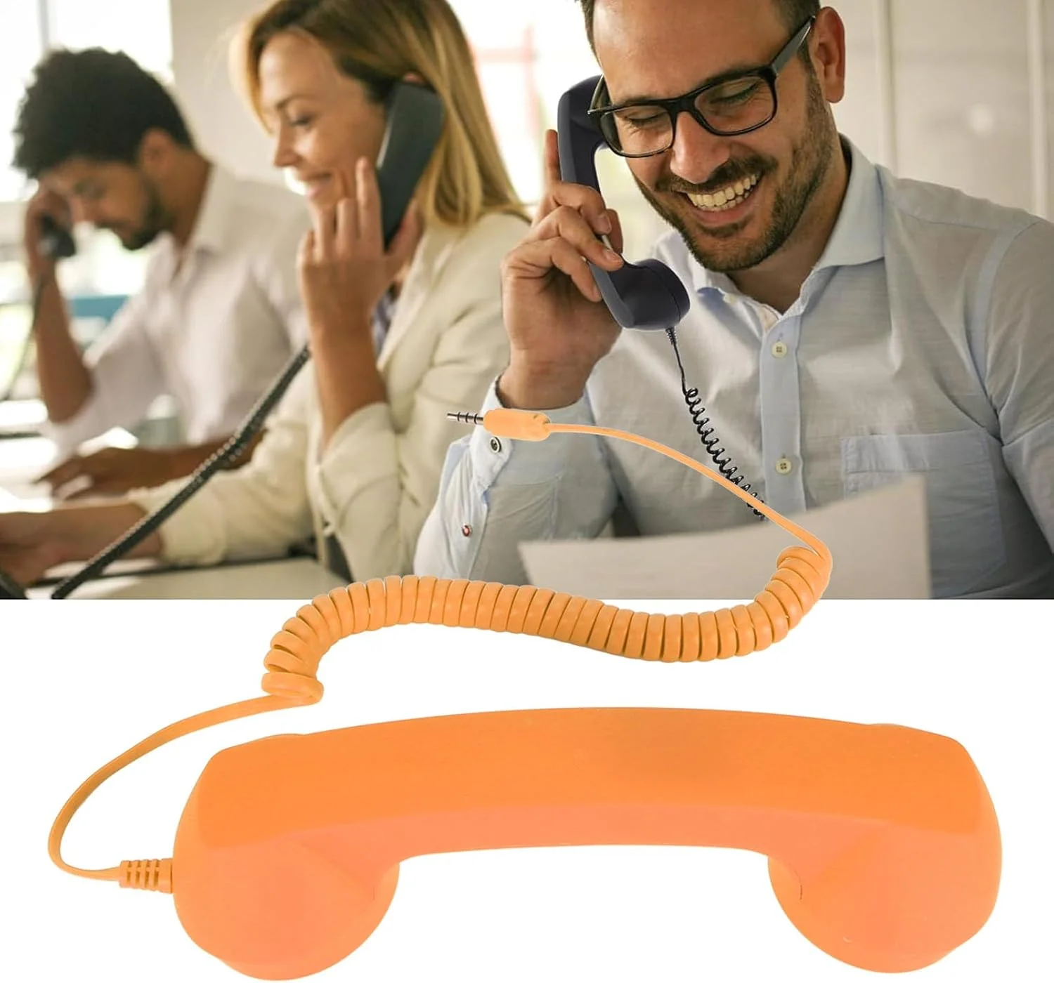 گوشی تلفن همراه، گوشی تلفن یکپارچهسازی با سیستمعامل مقاوم در برابر تشعشع با سوکت 3.5 میلی متری و کانکتورهای USB C گوشی تلفن همراه برای تلفن هوشمند (نارنجی) گوشی تلفن همراه، گوشی تلفن یکپارچهسازی با سیستمعامل مقاوم در برابر تشعشع با سوکت 3.5 میلی متری و کانکتورهای USB C گوشی تلفن همراه برای تلفن هوشمند (نارنجی)