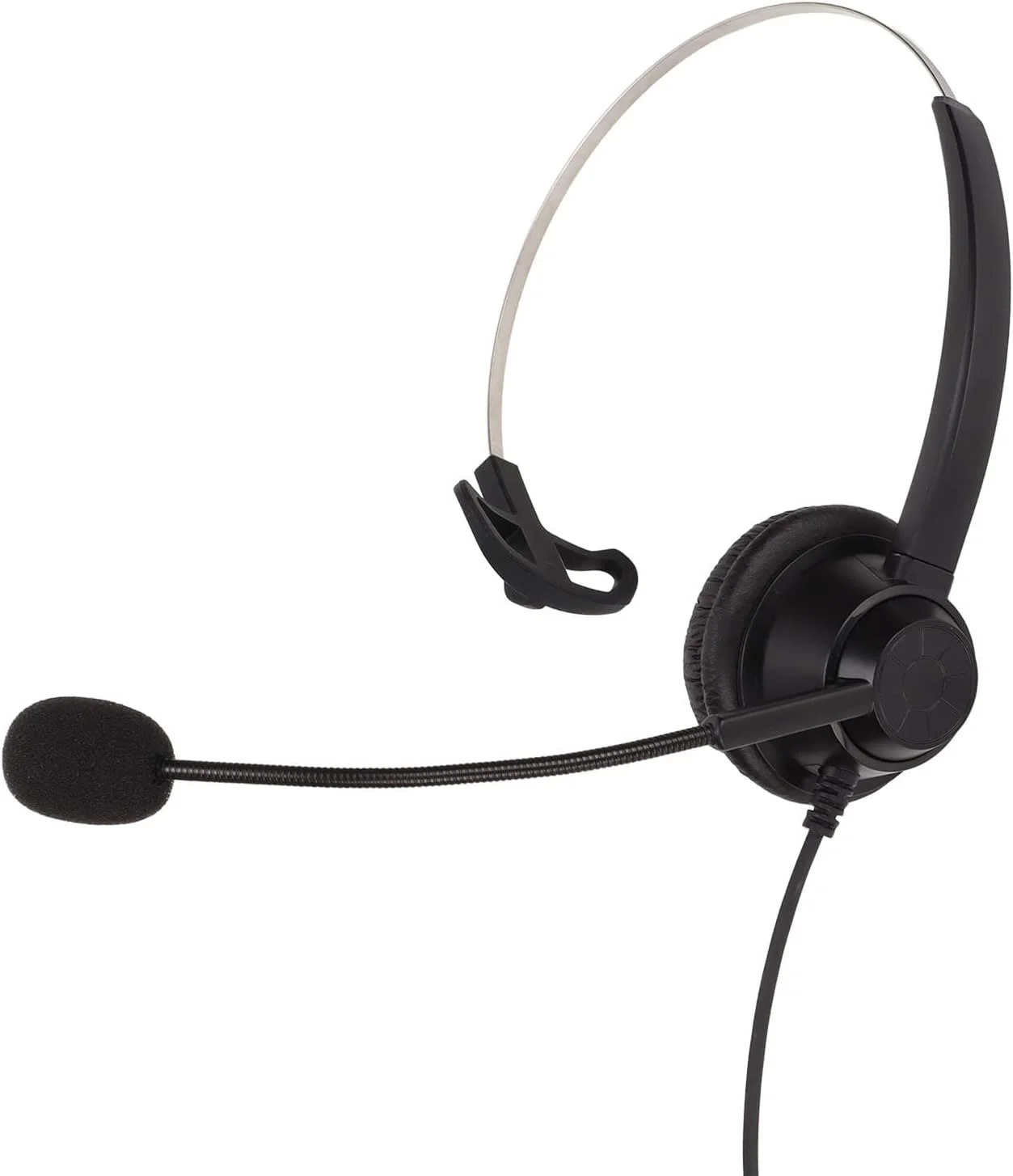 هدست با میکروفون مدل H360D QD تک گوش، هدست تلفن مشکی با قابلیت حذف نویز و اتصال سریع QD برای جابرا و بین