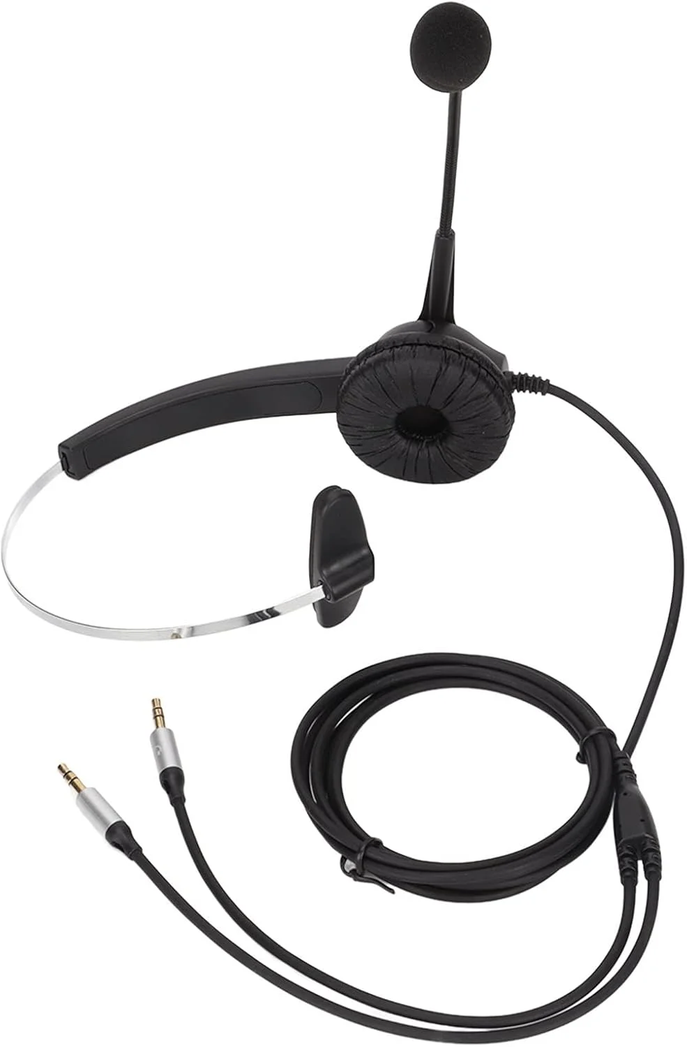 هدست مرکز تماس تک گوش با قابلیت حذف نویز، دوشاخه 3.5 میلیمتری، هدفون رو گوشی کامپیوتر برای دورههای آنلاین و مراکز تماس هدست مرکز تماس تک گوش با قابلیت حذف نویز، دوشاخه 3.5 میلیمتری، هدفون رو گوشی کامپیوتر برای دورههای آنلاین و مراکز تماس