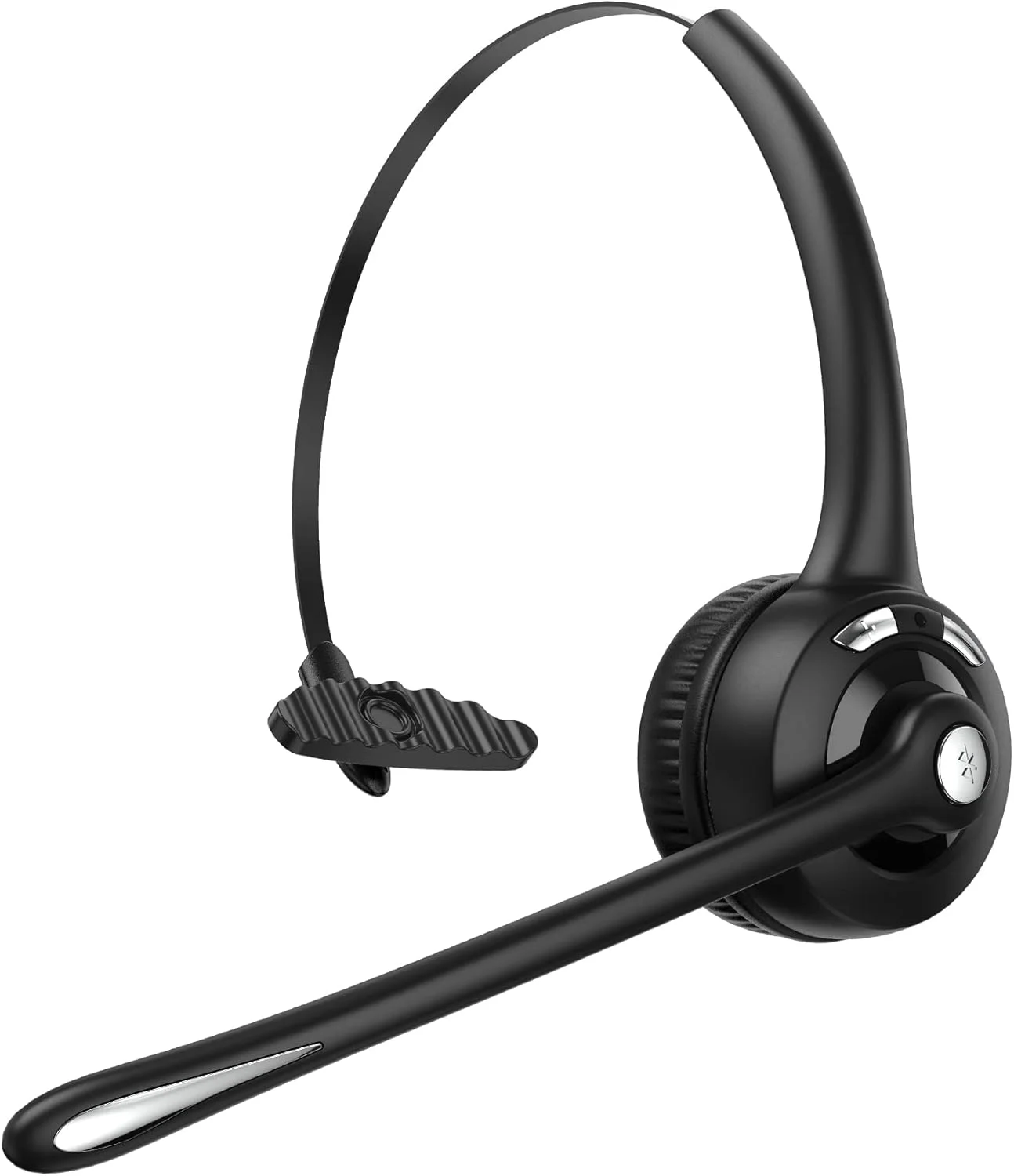 هدست راننده کامیون، هدست تلفن همراه بی سیم با میکروفون حذف نویز CVC 6.0، بیش از 16 ساعت زمان مکالمه، هدفون تلفن هندزفری برای کامپیوتر، دفتر، خانه، مرکز تماس