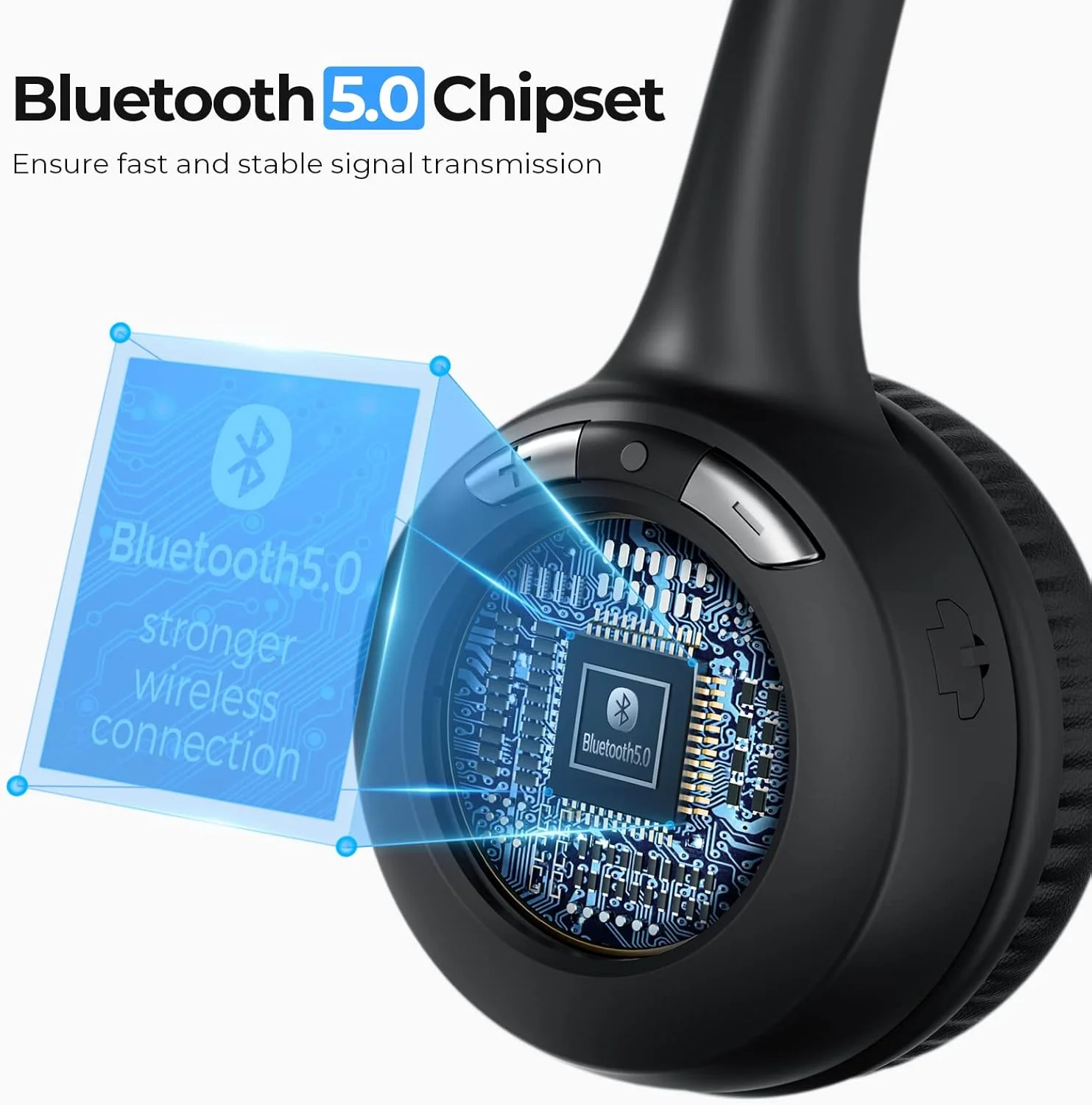 هدست راننده کامیون، هدست تلفن همراه بی سیم با میکروفون حذف نویز CVC 6.0، بیش از 16 ساعت زمان مکالمه، هدفون تلفن هندزفری برای کامپیوتر، دفتر، خانه، مرکز تماس