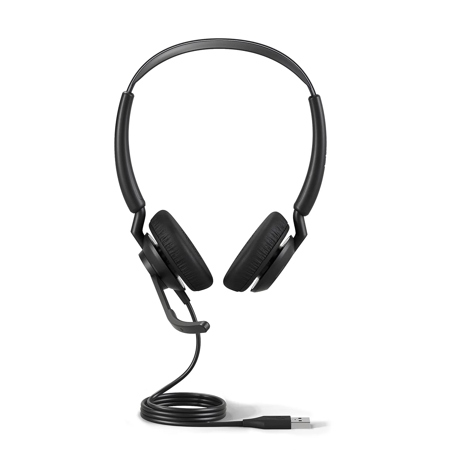 هدست استریو سیمی Jabra Engage 50 II - فناوری حذف نویز 3 میکروفون و کابل USB-A، فوق سبک - سازگار با تمام پلتفرم های ارتباطی یکپارچه پیشرو مانند Zoom & Unify - مشکی