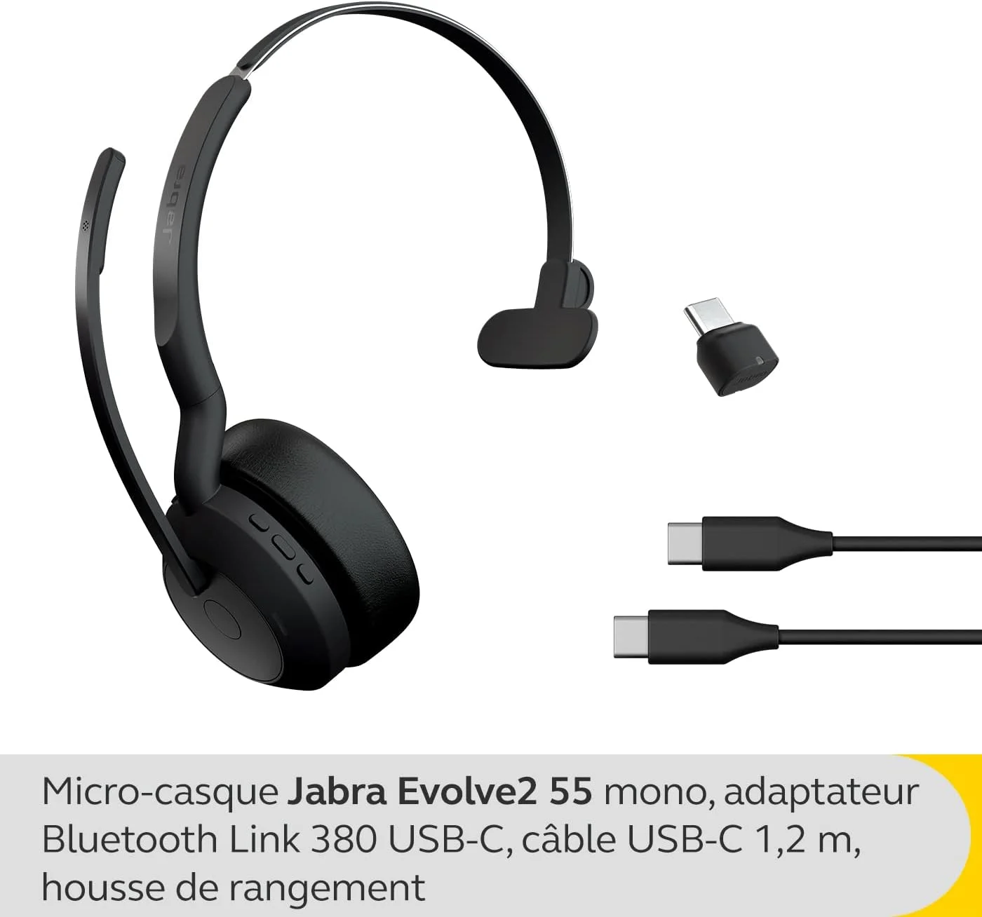 هدست بی سیم تک گوش جبرا Evolve2 55 با فناوری Jabra Air Comfort - میکروفون های حذف نویز و ANC - دارای گواهینامه MS Teams، سازگار با سایر پلتفرم ها - مشکی هدست بی سیم تک گوش جبرا Evolve2 55 با فناوری Jabra Air Comfort - میکروفون های حذف نویز و ANC - دارای گواهینامه MS Teams، سازگار با سایر پلتفرم ها - مشکی