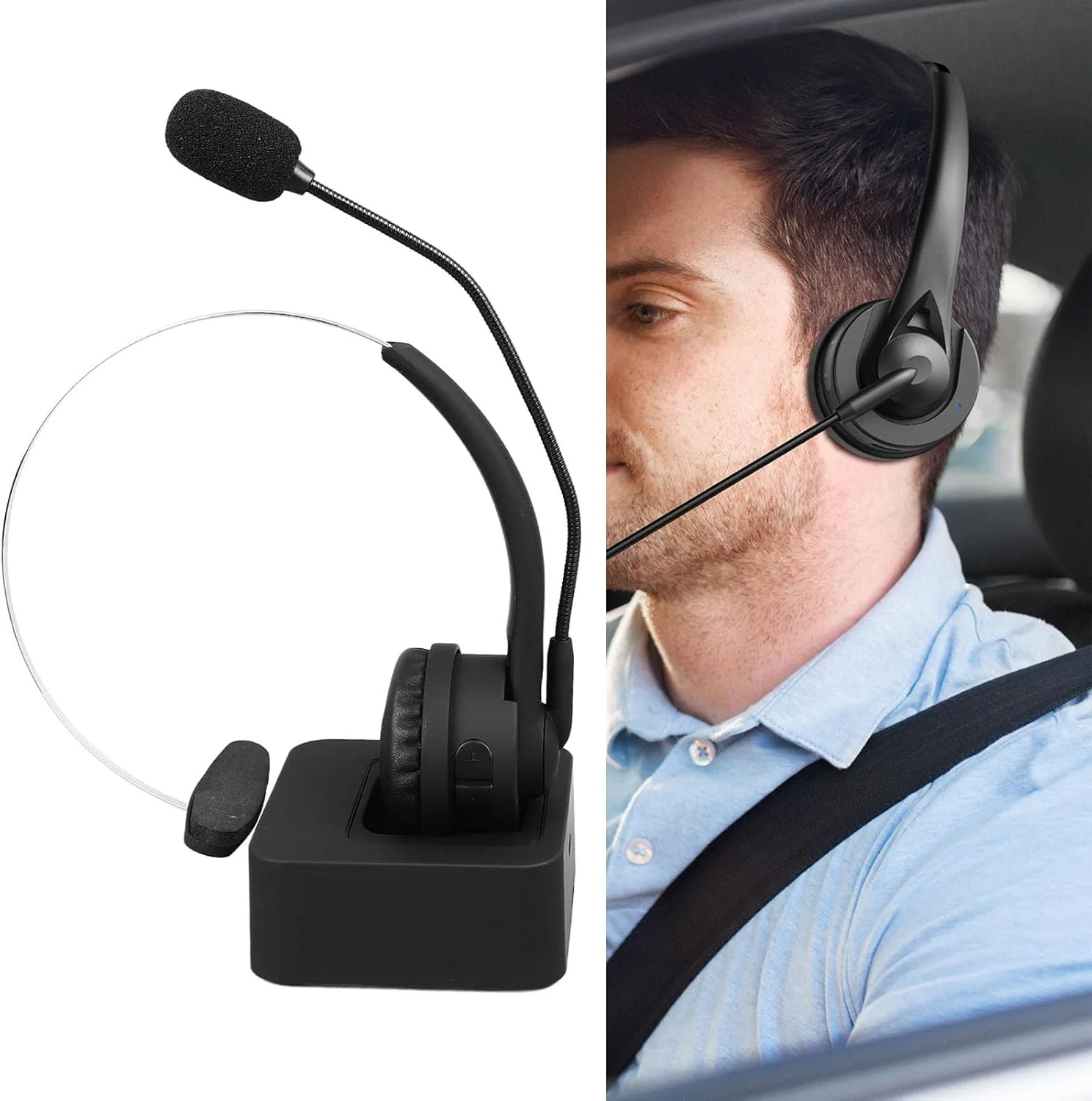 هدست تلفن 5.3 Jectse با قابلیت کاهش نویز، سبک و قابل حمل برای استفاده، مناسب برای رانندگان کامیون هدست تلفن 5.3 Jectse با قابلیت کاهش نویز، سبک و قابل حمل برای استفاده، مناسب برای رانندگان کامیون