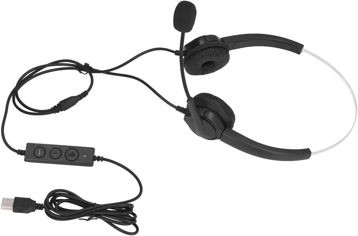 هدفون USB LOCZEK، هدفون سیمی کامپیوتر با قابلیت کاهش نویز برای دفتر مرکز تماس