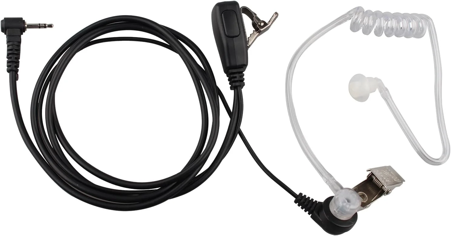 هندزفری واکی تاکی تک پین 2.5 میلی متری با میکروفون PTT، هدست محافظ امنیتی سازگار با رادیو دو طرفه موتورولا Talkabout H20 T82 T92 TKLR T3 T5 T6 T7 T8 T9 T6210 T80/T80 Extreme T9500XLR