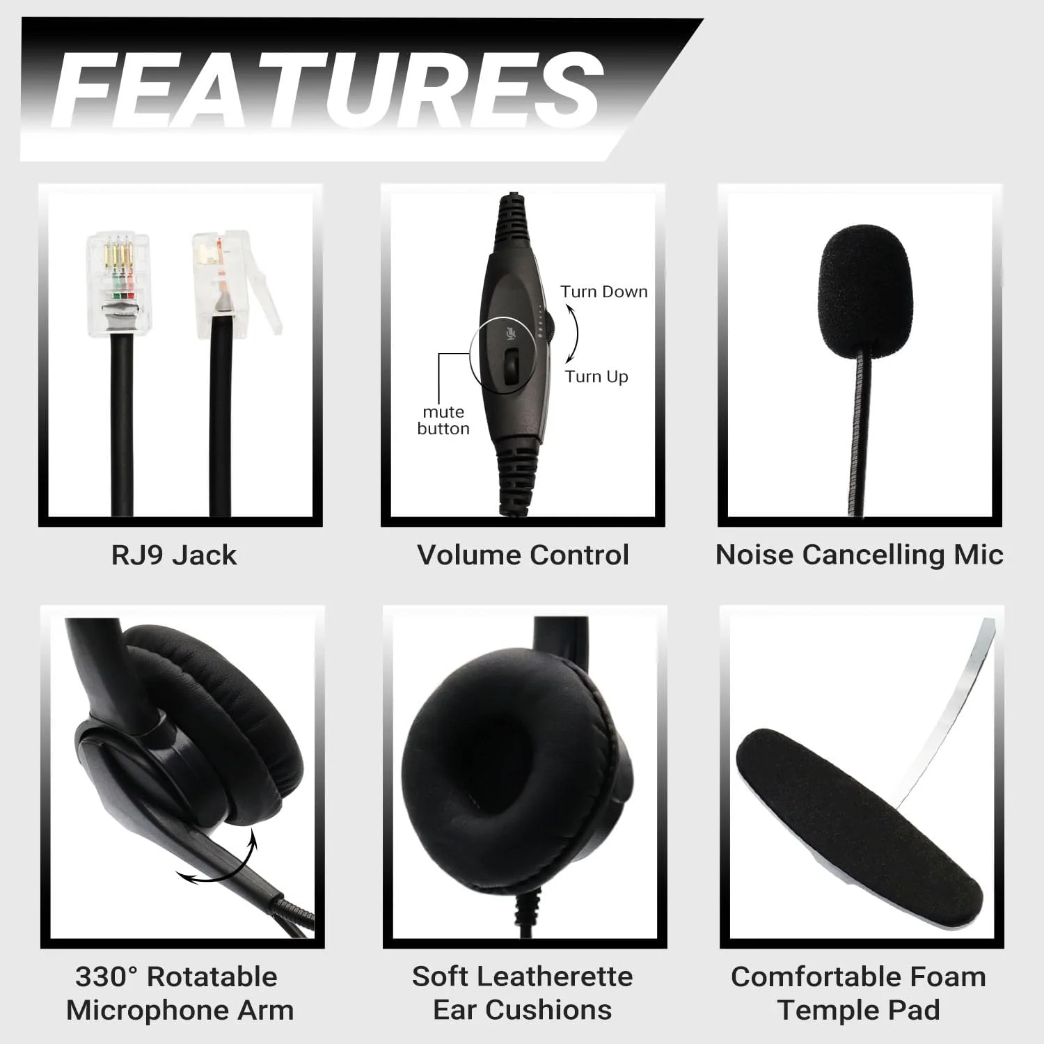 هدست تلفن RJ9 کاریر برای تلفن های اداری سیسکو، میکروفون با قابلیت حذف نویز و دکمه قطع صدا، سازگار با تلفن های IP سیسکو 6851 6945 7841 7861 7941 7945 7961 7962 7965 8841 8861 8945 هدست تلفن RJ9 کاریر برای تلفن های اداری سیسکو، میکروفون با قابلیت حذف نویز و دکمه قطع صدا، سازگار با تلفن های IP سیسکو 6851 6945 7841 7861 7941 7945 7961 7962 7965 8841 8861 8945