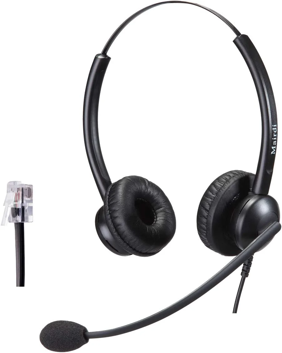 هدست تلفن MAIRDI با میکروفون حذف نویز و کابل HIS برای تلفن های Avaya IP 1608 1616 9601 9608 9611 9611G 9620 9621 9630 9631 9640 9641 9650 9670 J139