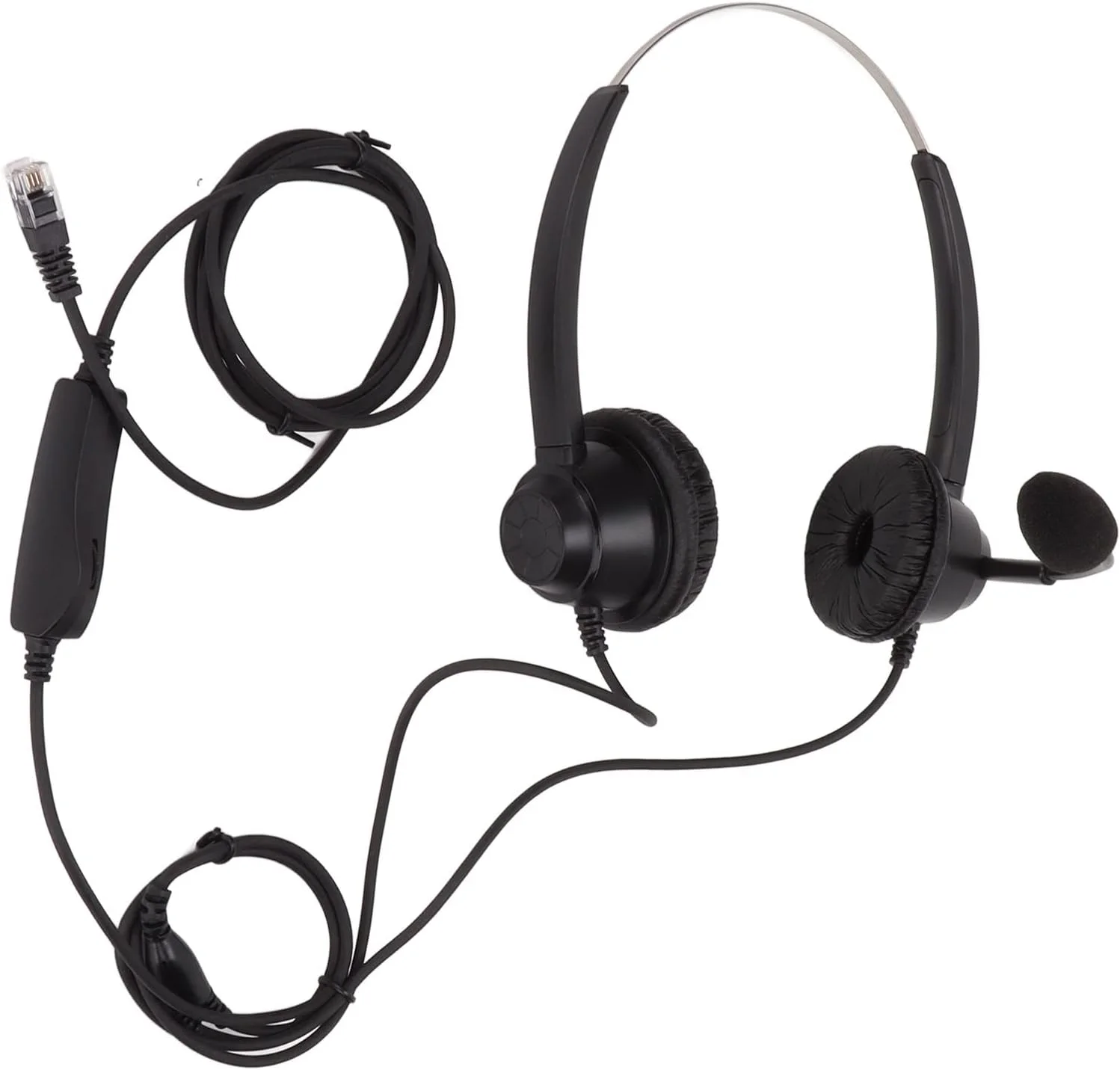 هدست تلفن مرکز تماس استریو سیمی با میکروفون حذف نویز، هدست تلفن دو گوشی H360D‑RJ9MV RJ9 با تنظیم صدا و قطع میکروفون هدست تلفن مرکز تماس استریو سیمی با میکروفون حذف نویز، هدست تلفن دو گوشی H360D‑RJ9MV RJ9 با تنظیم صدا و قطع میکروفون